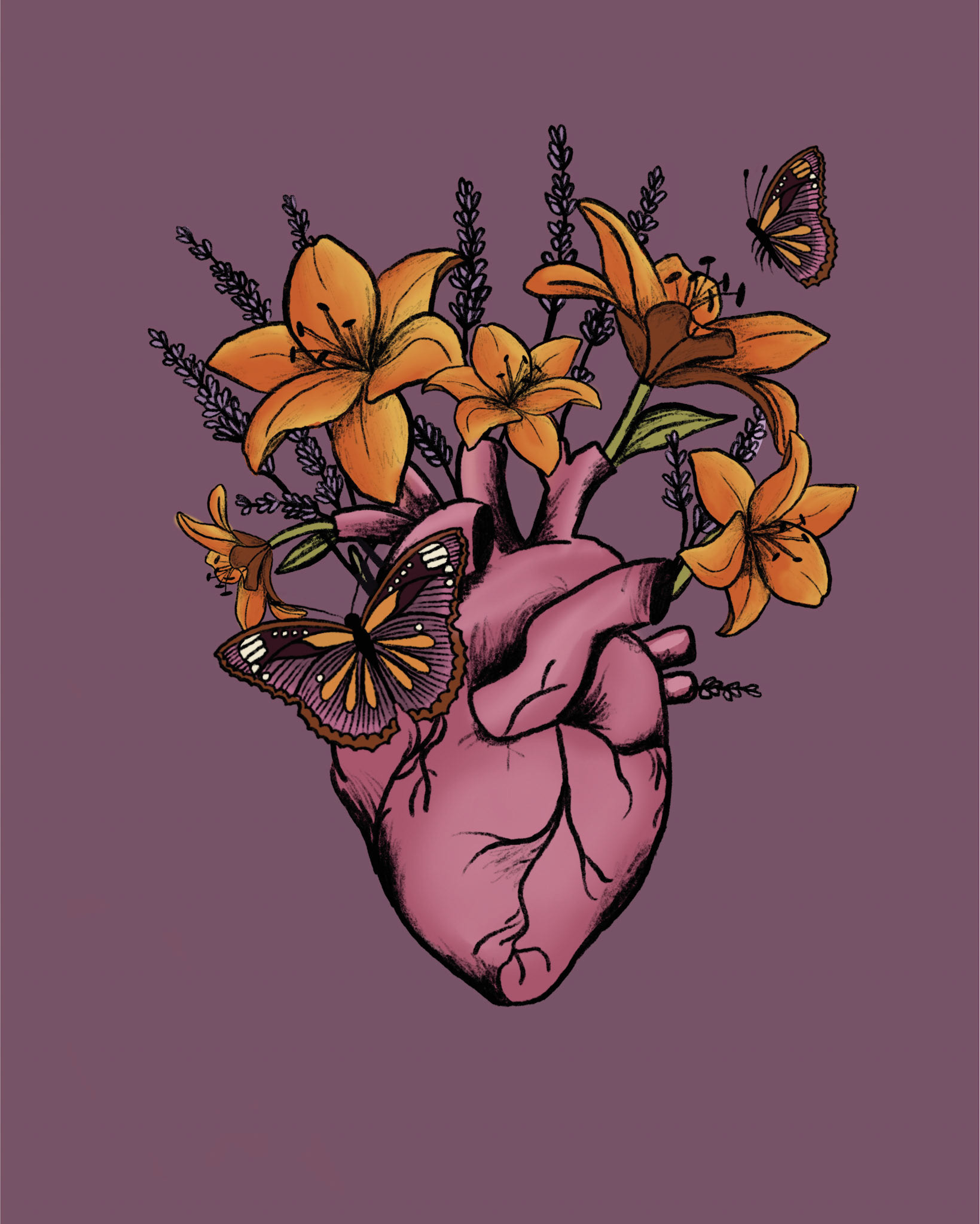 Blooming Heart, Procreate, 2021