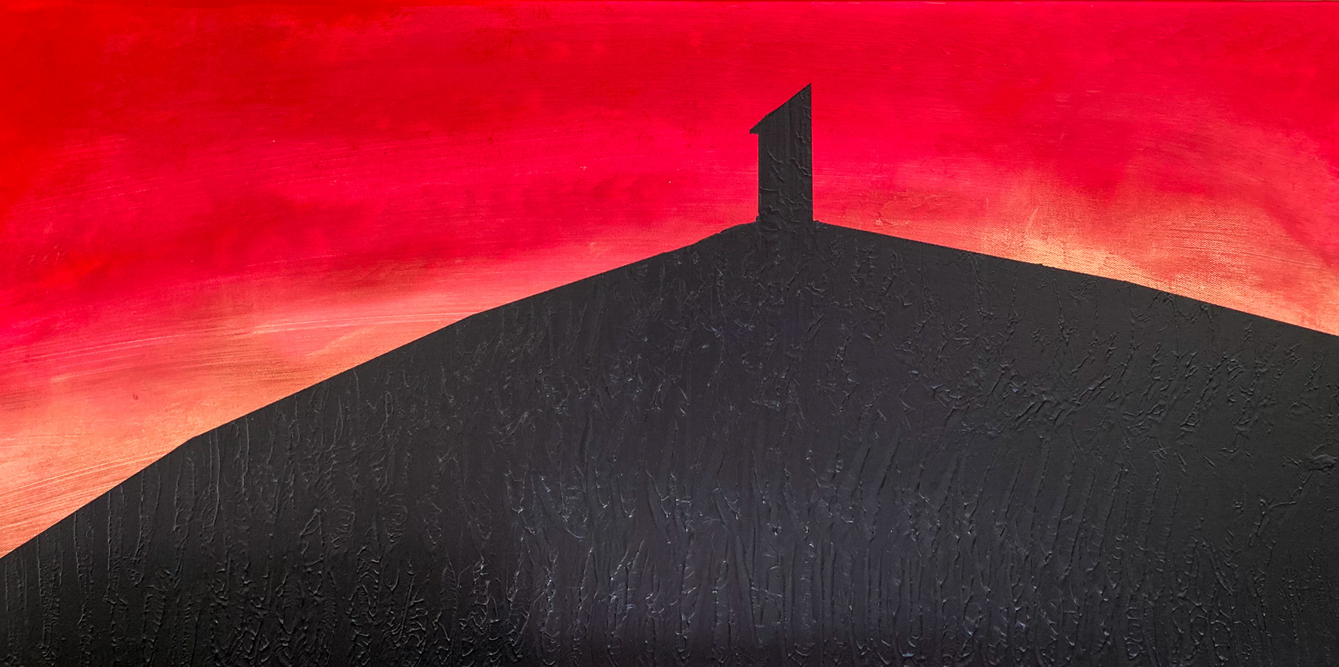 FALCON'S SHADOW 36x18" Acrylic on Canvas Jun 2021