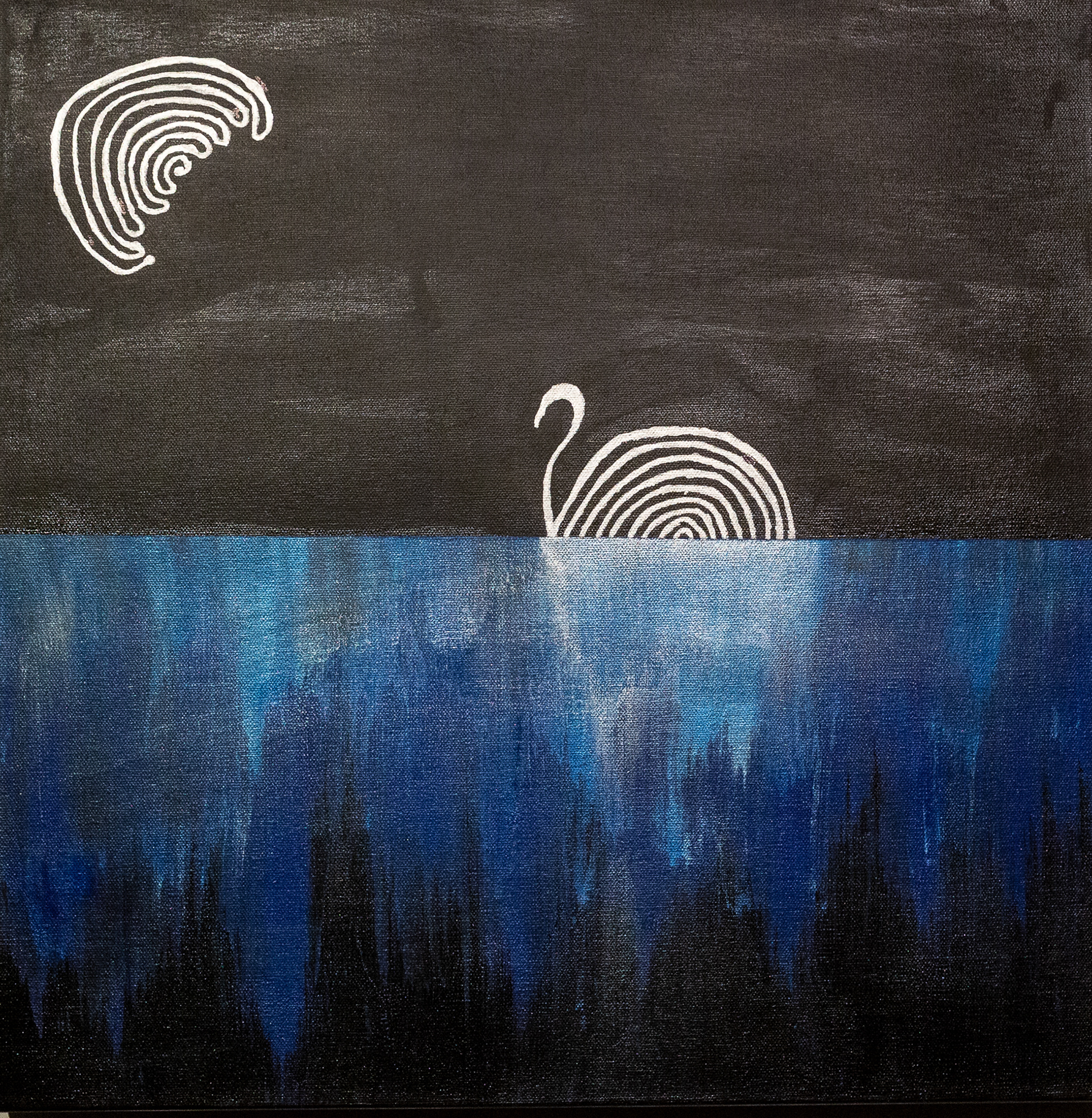OSKMEY OG MÁNI 20x20" Acrylic on Canvas 2019