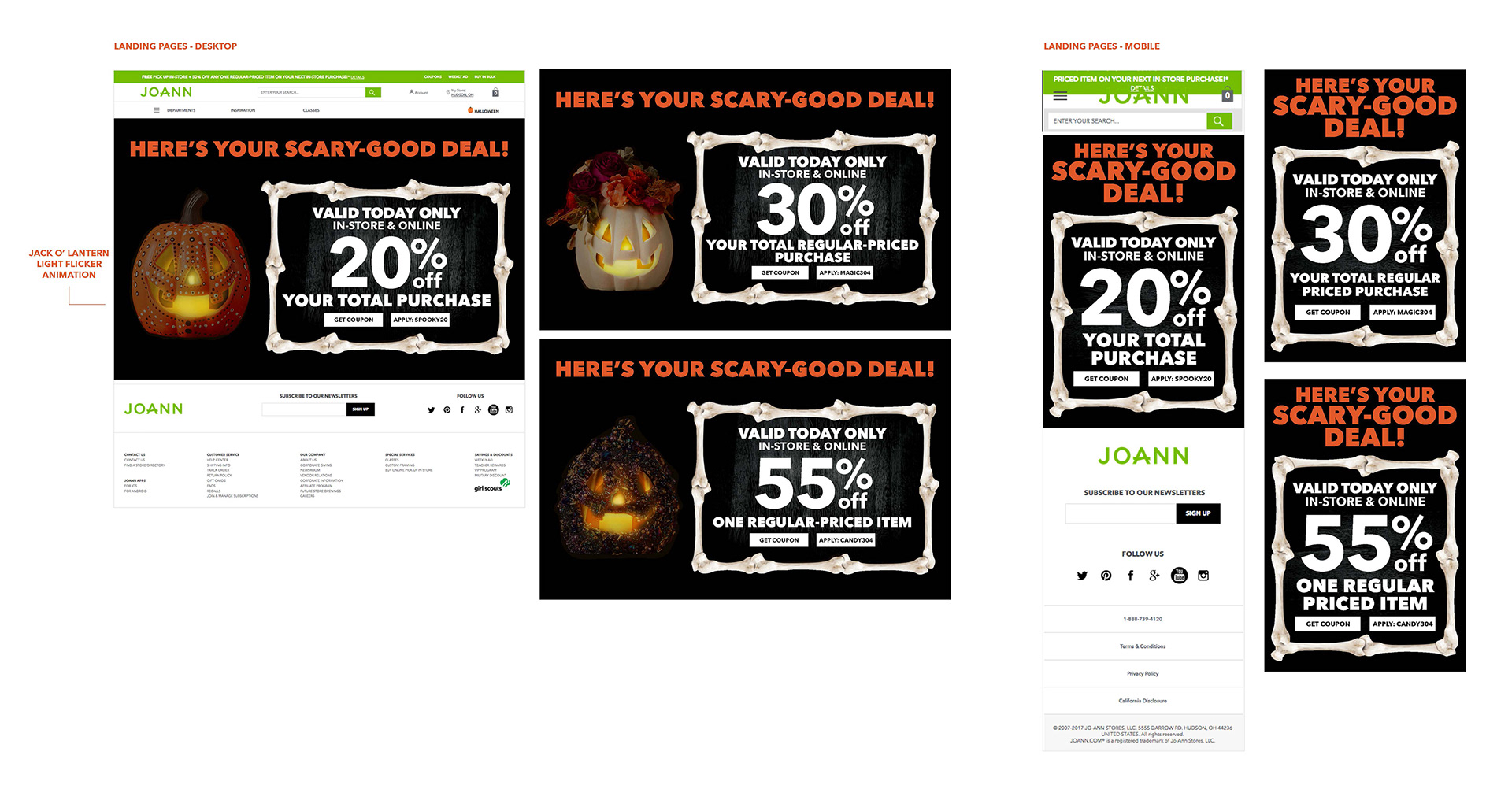 Desktop and Molbile Landing Pages Mockup