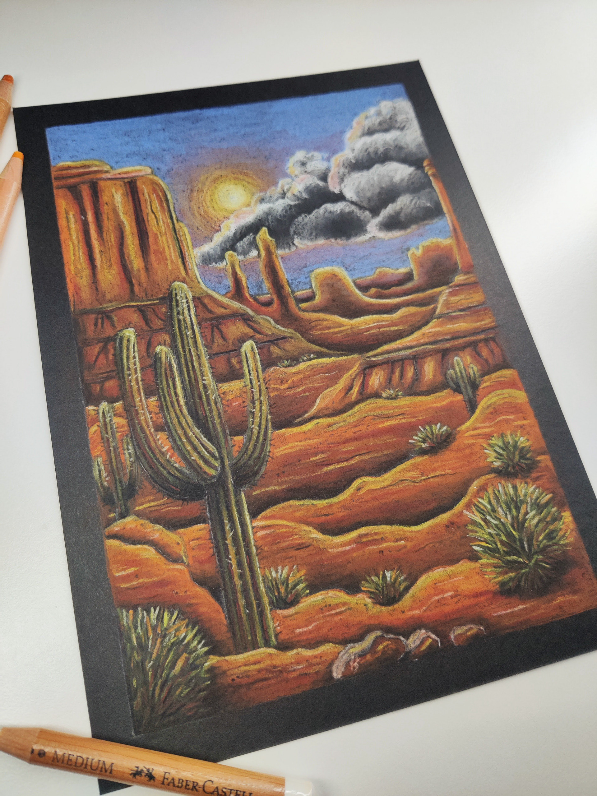 Monument valley USA on A5 black paper