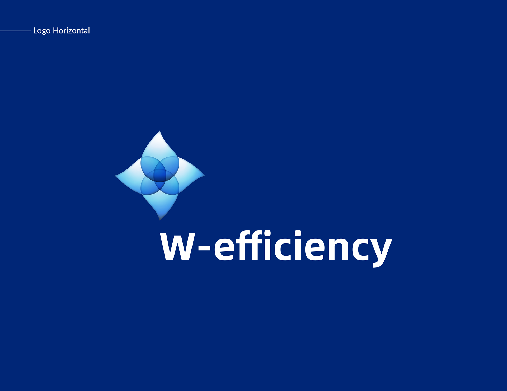 Versión negativo logotipo horizontal W-efficiency