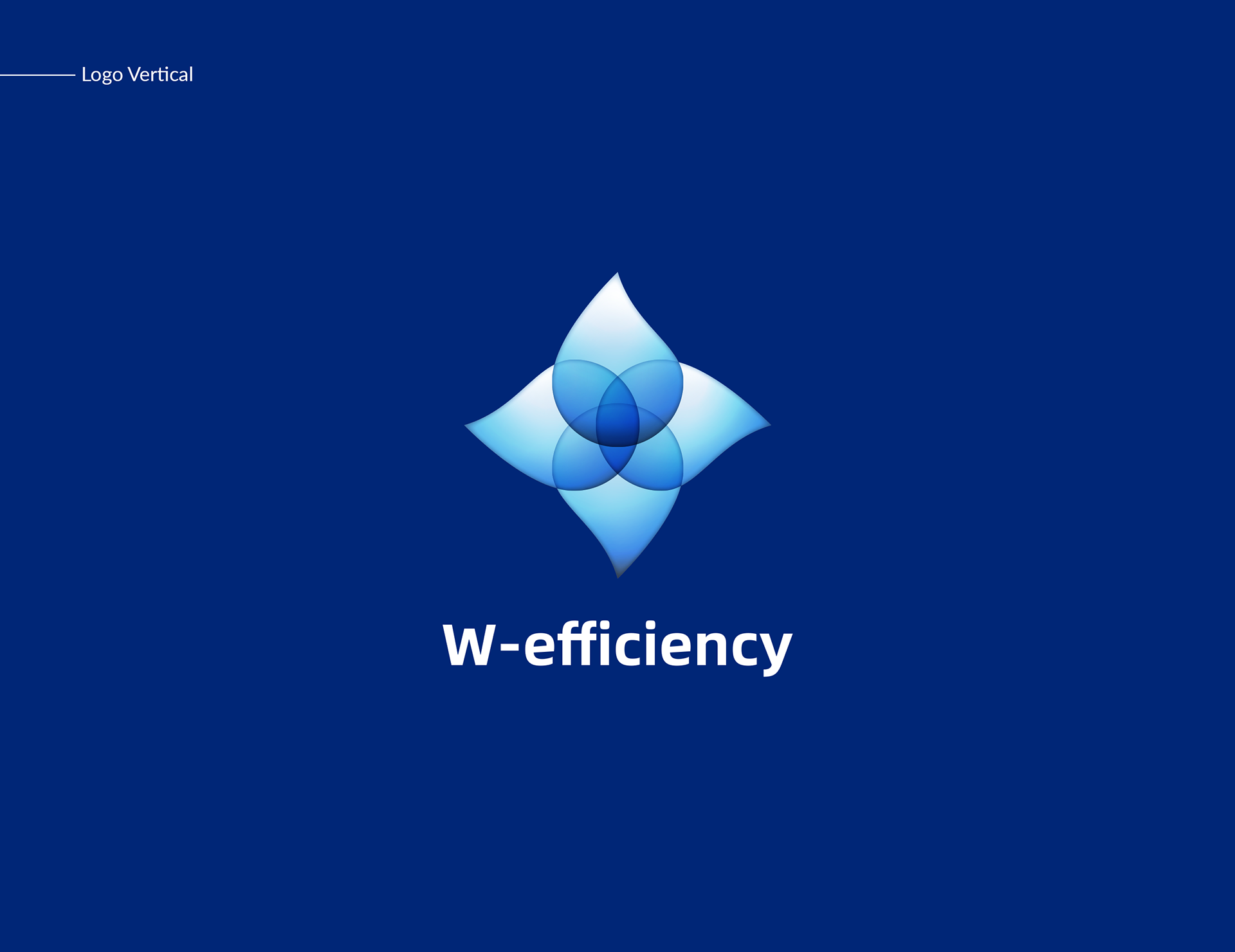 Version negativo vertical logotipo W-efficiency