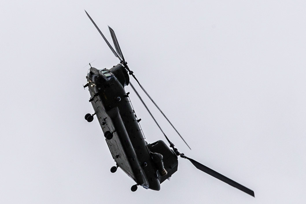 Stunt Chinook Helicopter