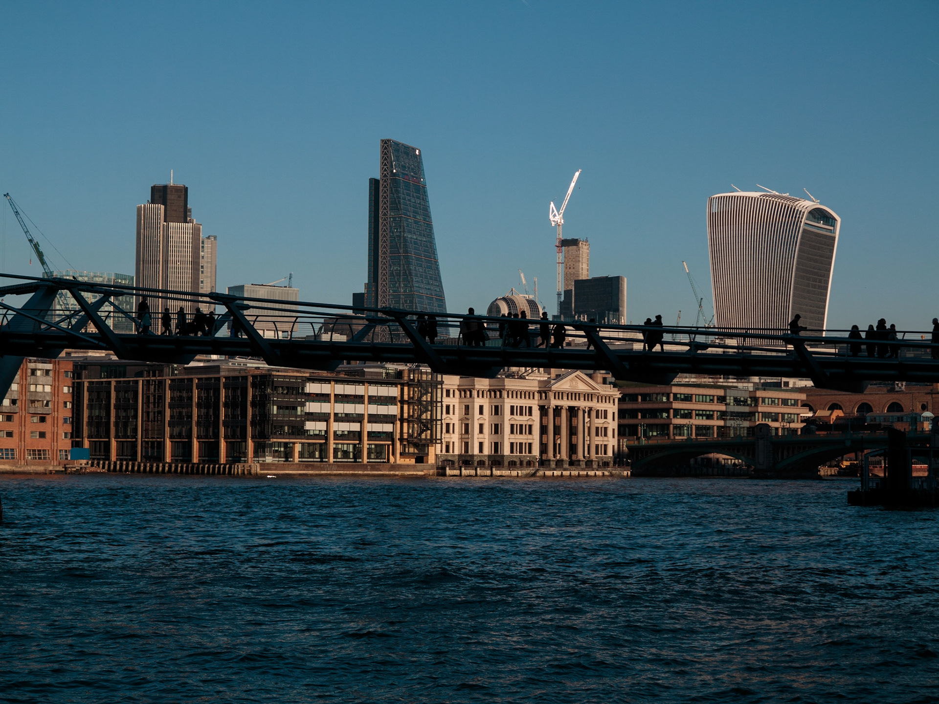 View from the South Bank of the River Thames.