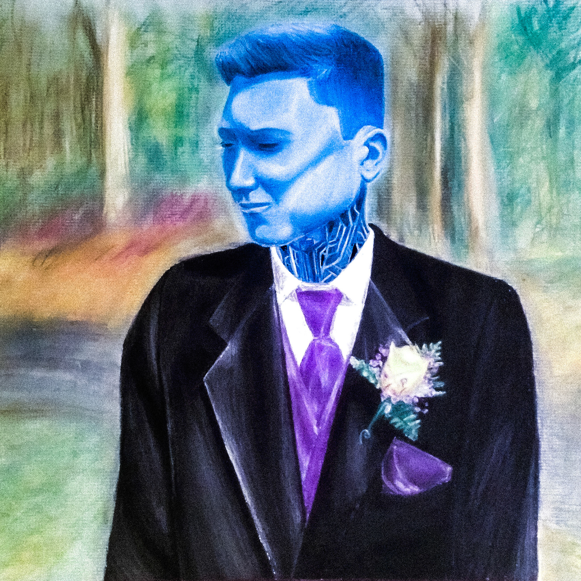 Self-portrait (2015), chalk pastel