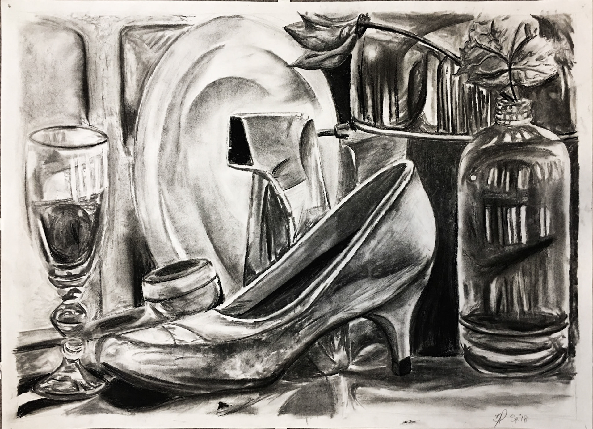 "The High Life" (2018), charcoal
