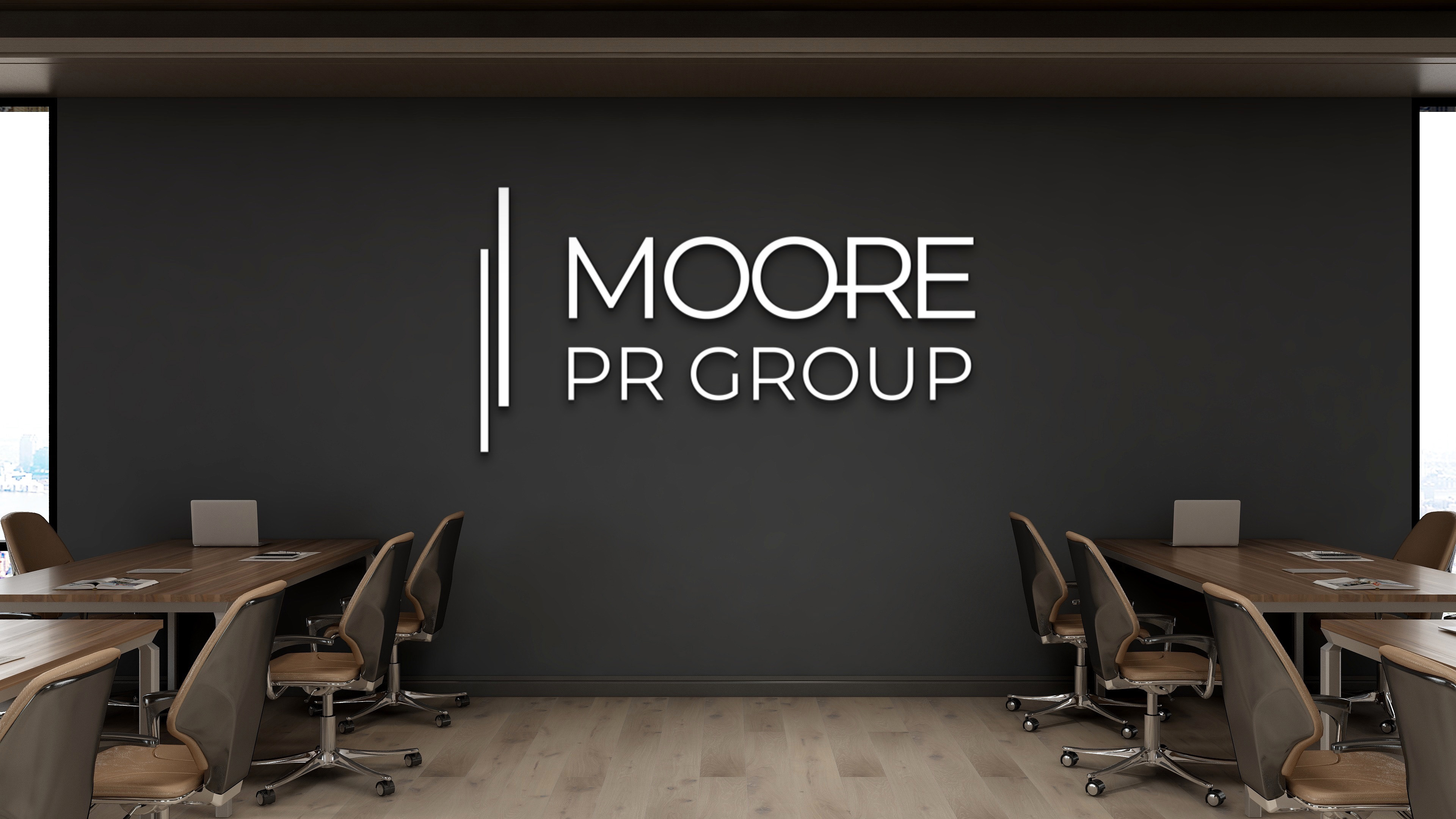 MOORE PR GROUP LOGO/OFFICE DESGIN