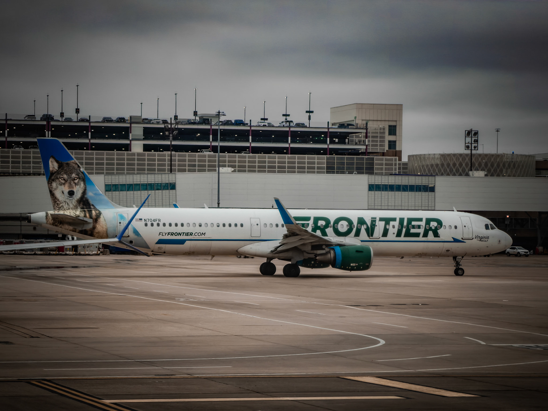 Airbus A321-211 "Virginia the Wolf" Houston Intercontinental Airport