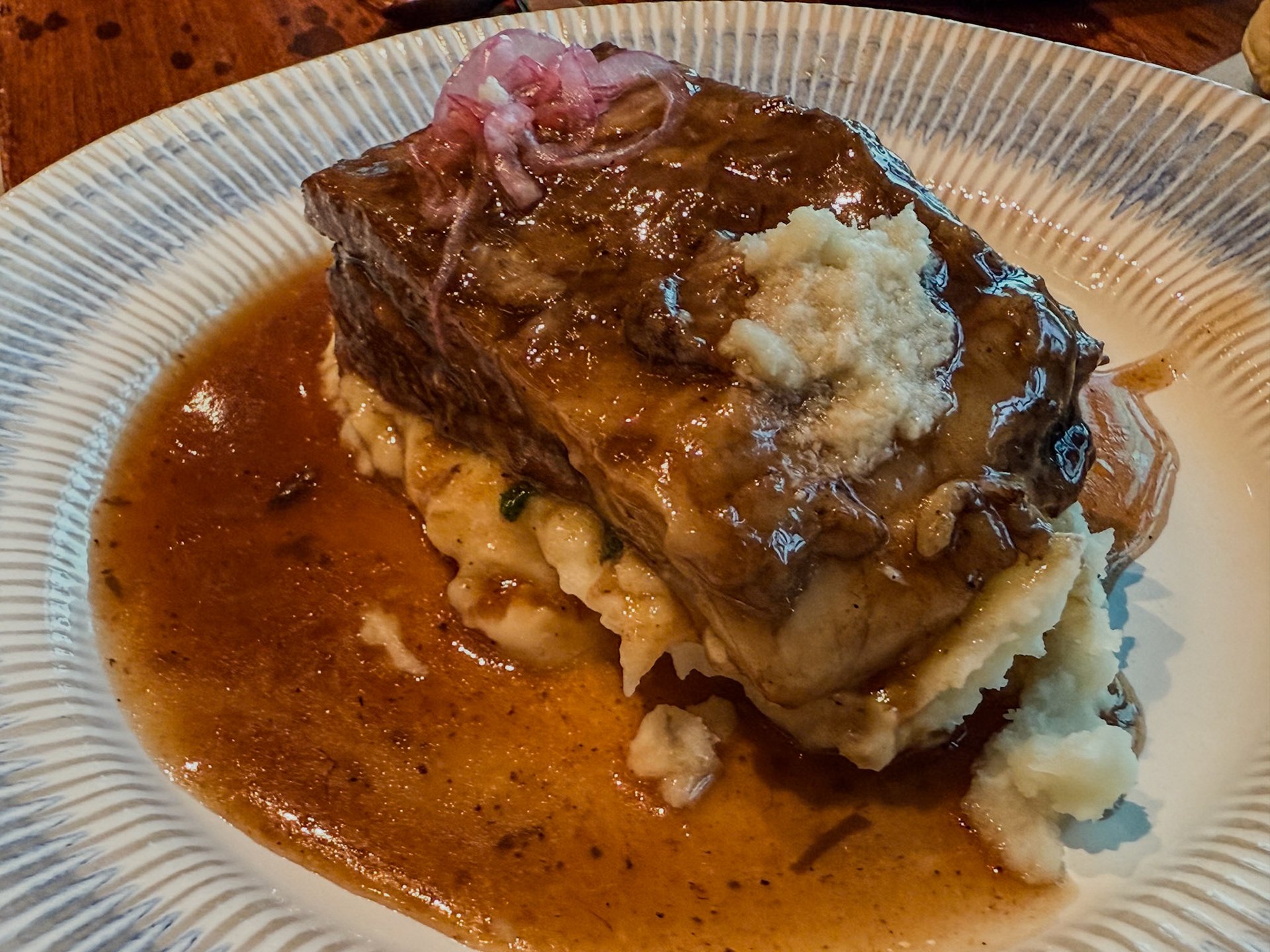 Short Ribs over mash potatoes
