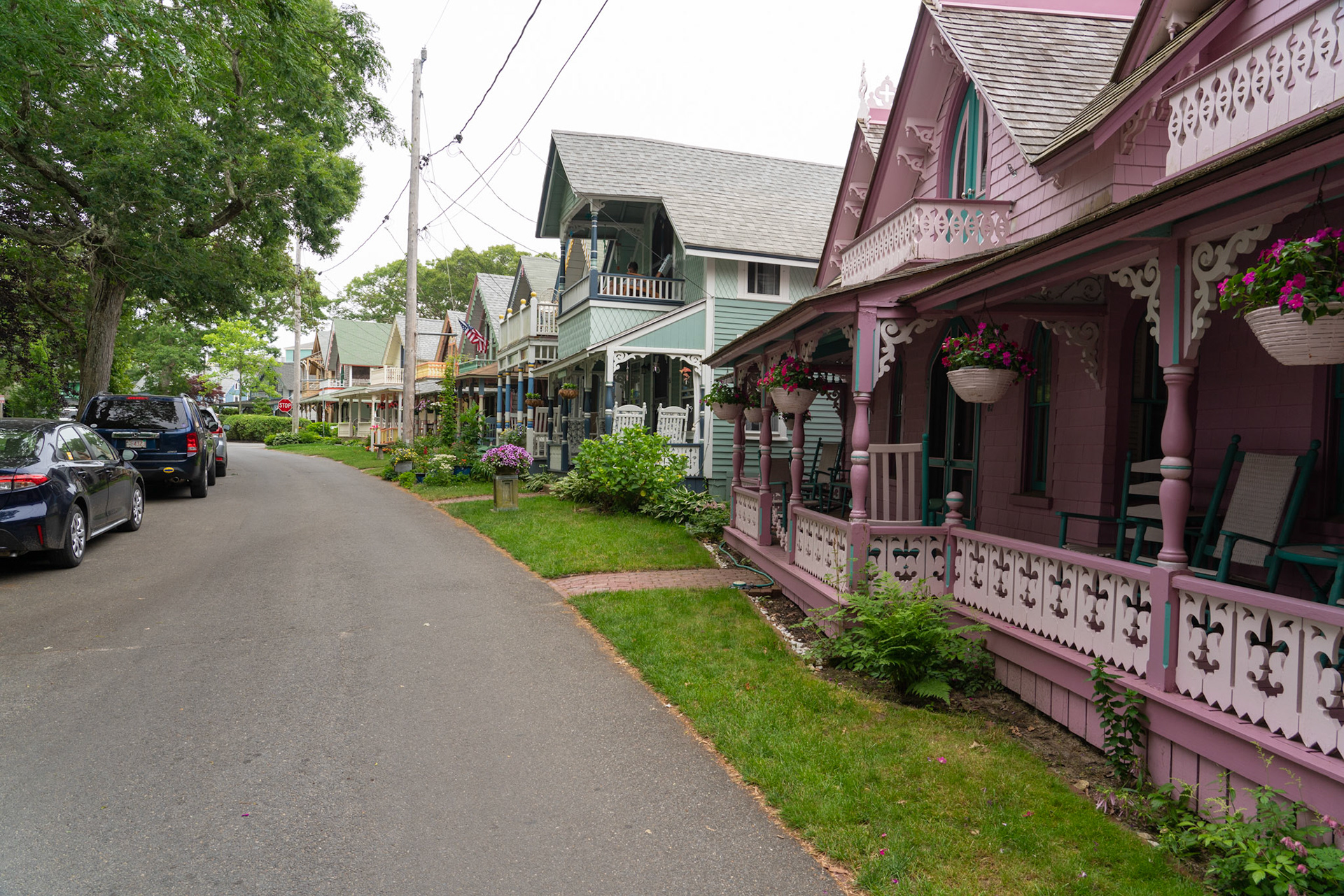 Gingerbread houses in Edgertown on Martha's Vineyard