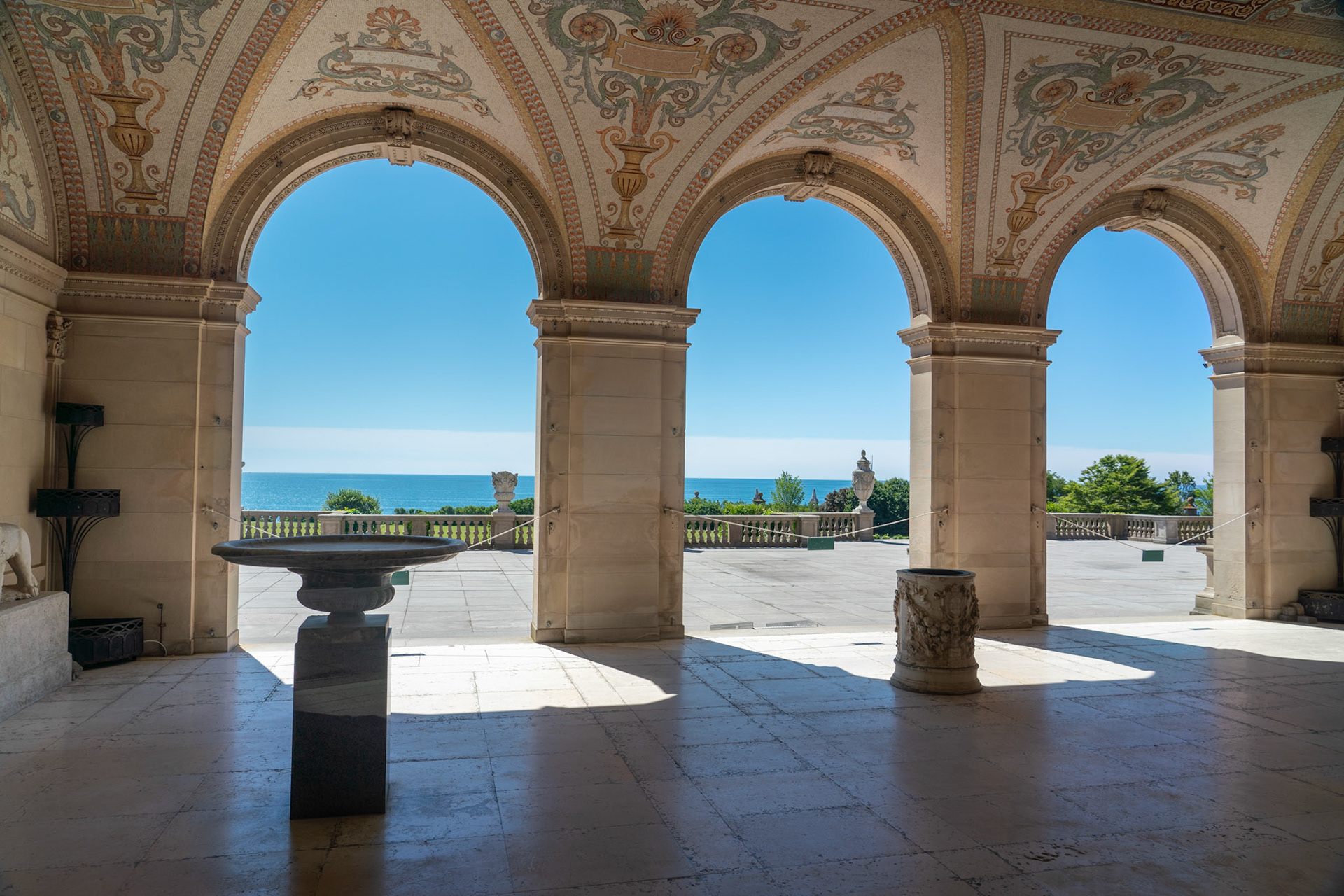View from the back porch of the Vanderbilt mansion