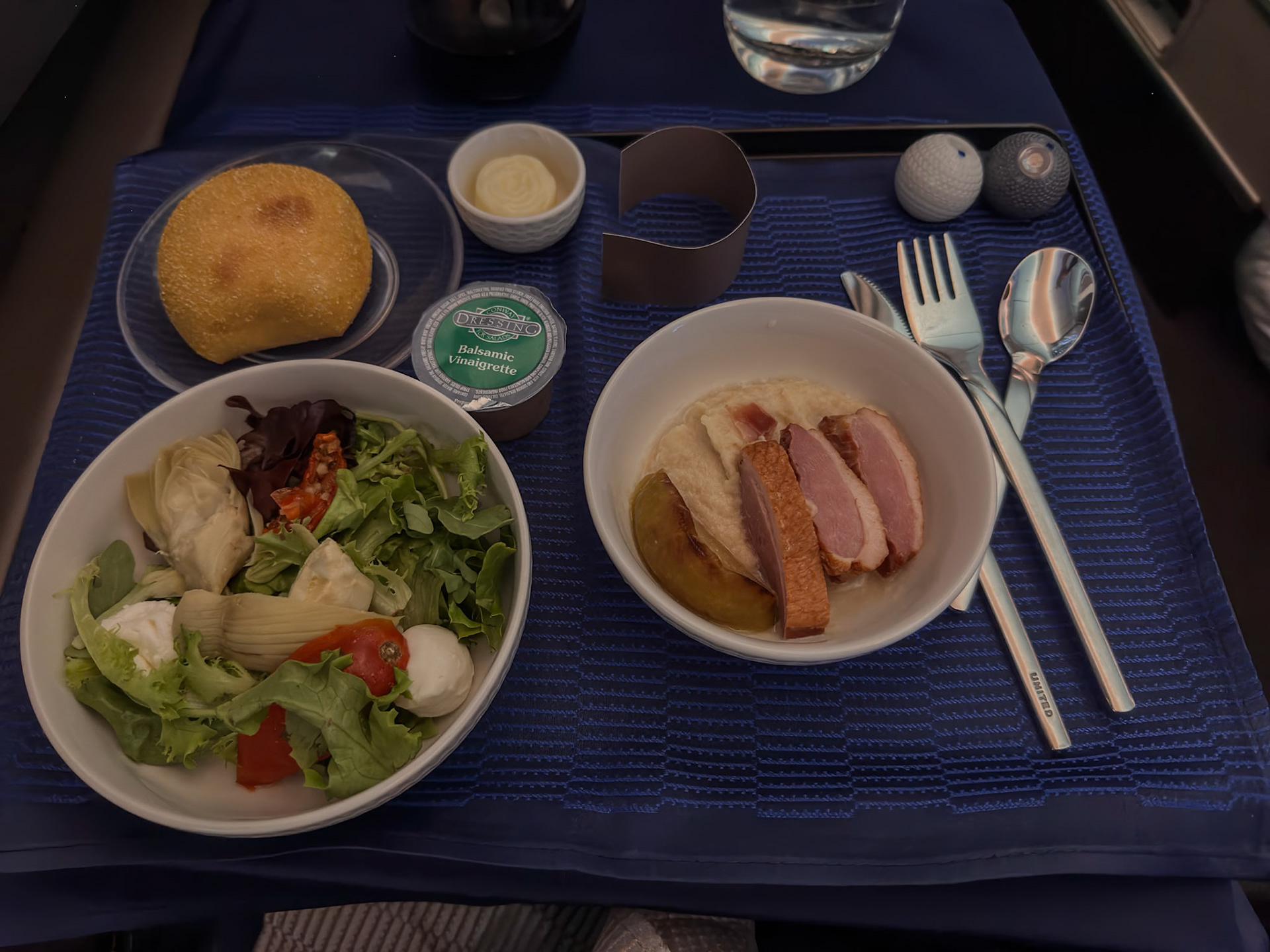 Caesar salad and smoked duck breast