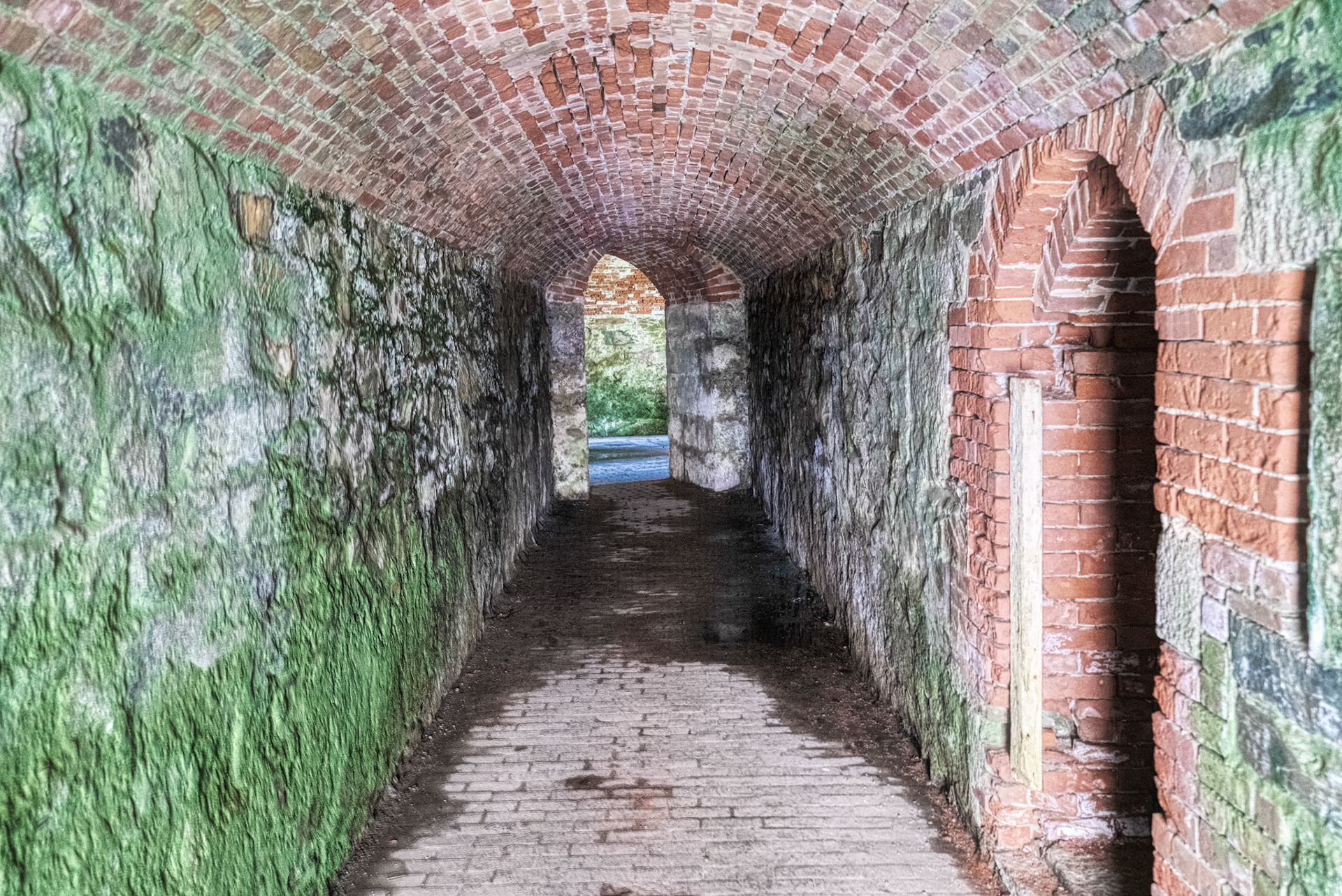 One of the many tunnels in the secure walls of the rear part of the fort.