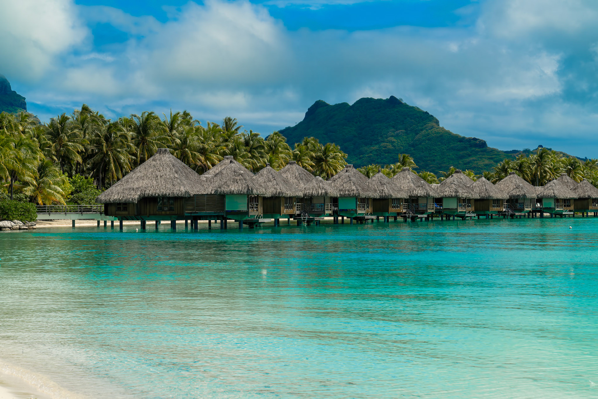 St Regis Bora Bora. Huts over the water