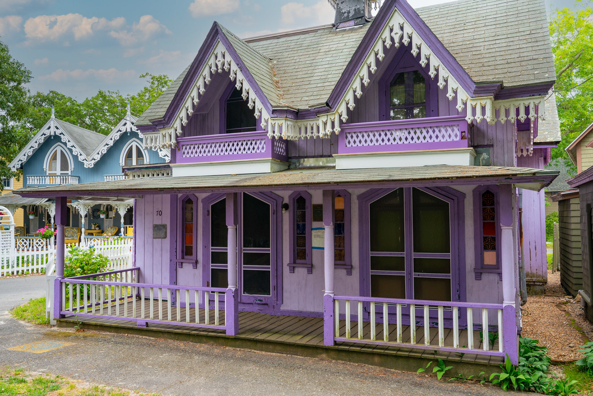 Gingerbread houses in Edgertown on Martha's Vineyard