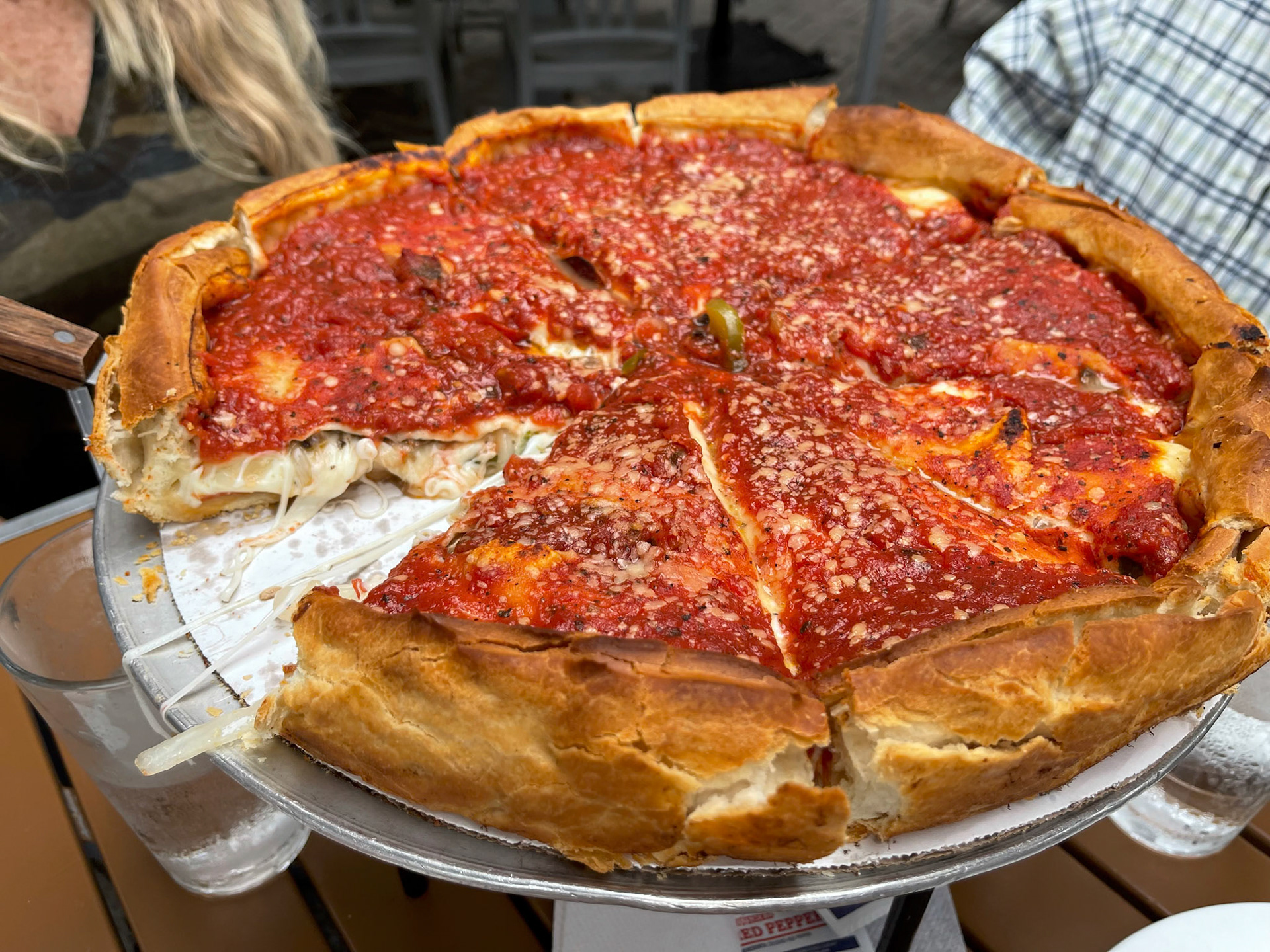 Chicago Pizza Pie. Yes it was delicious!