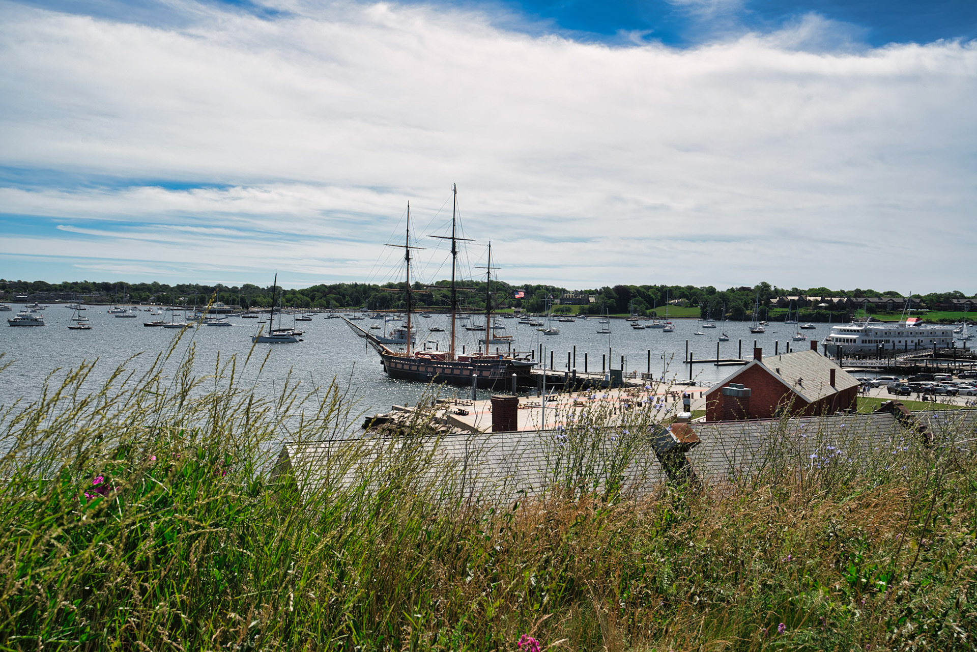View of Newport Harbor from Fort Adams