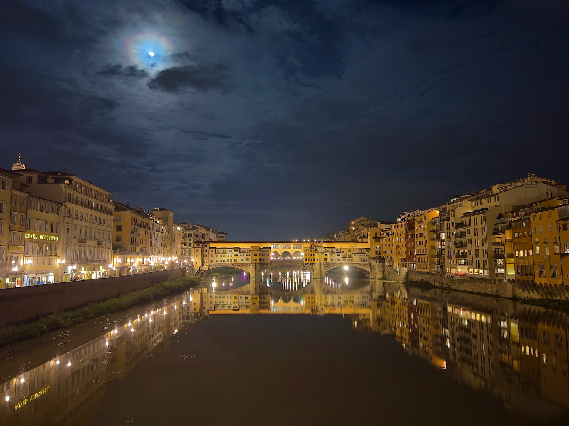 Arno River at night