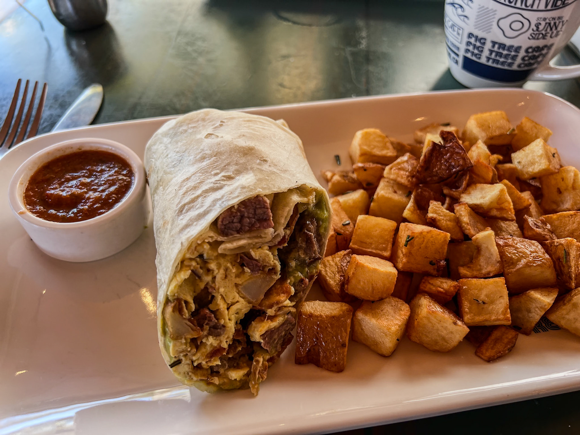 California Burito with potatos