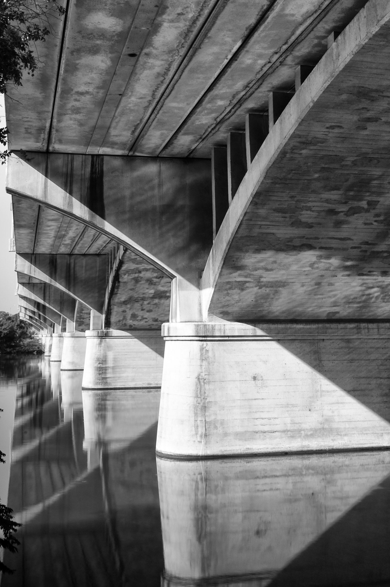 B&amp;W of the Congress Street bridge in Austin