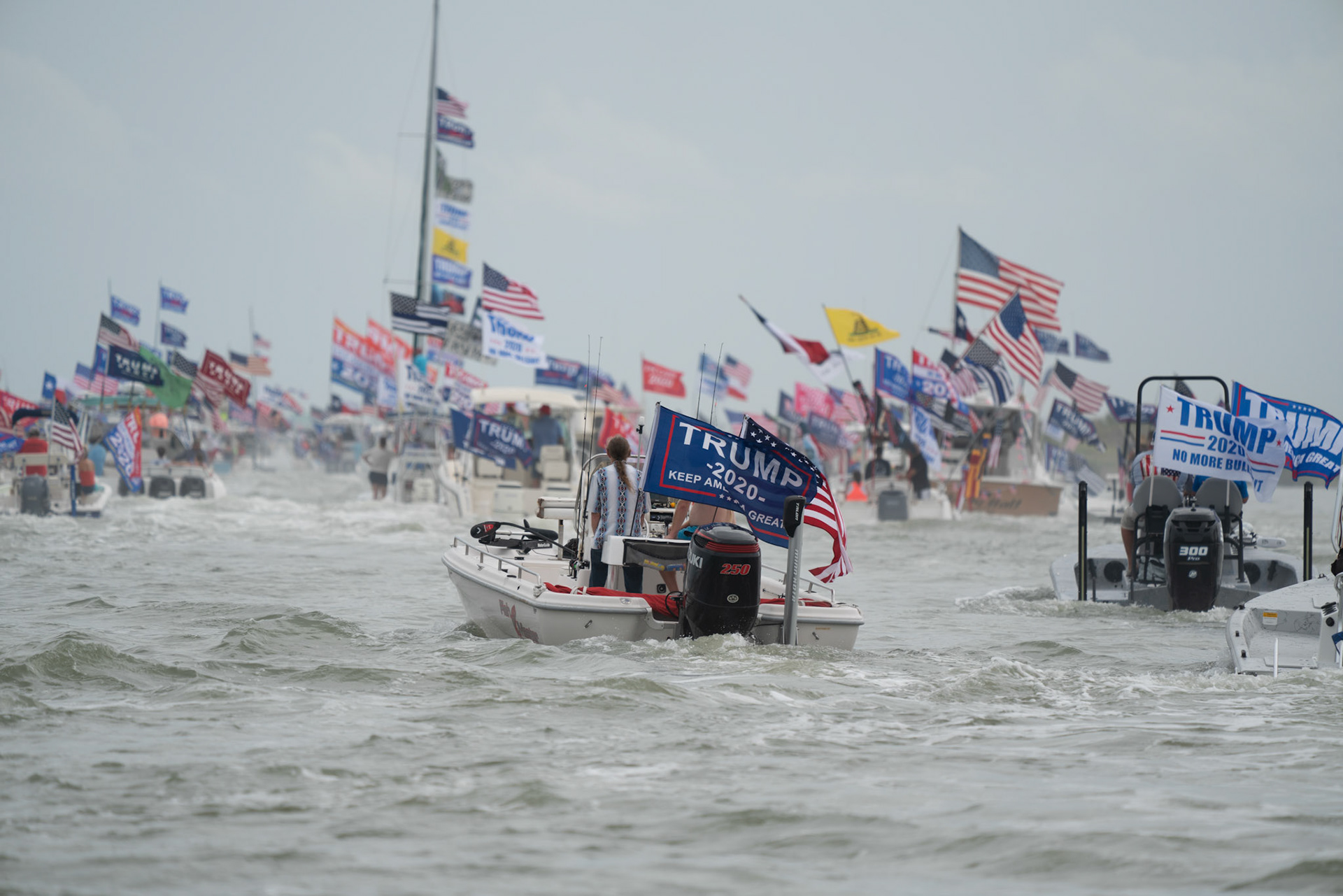 Trump Rockport to Port Aransas boat Parade 2020