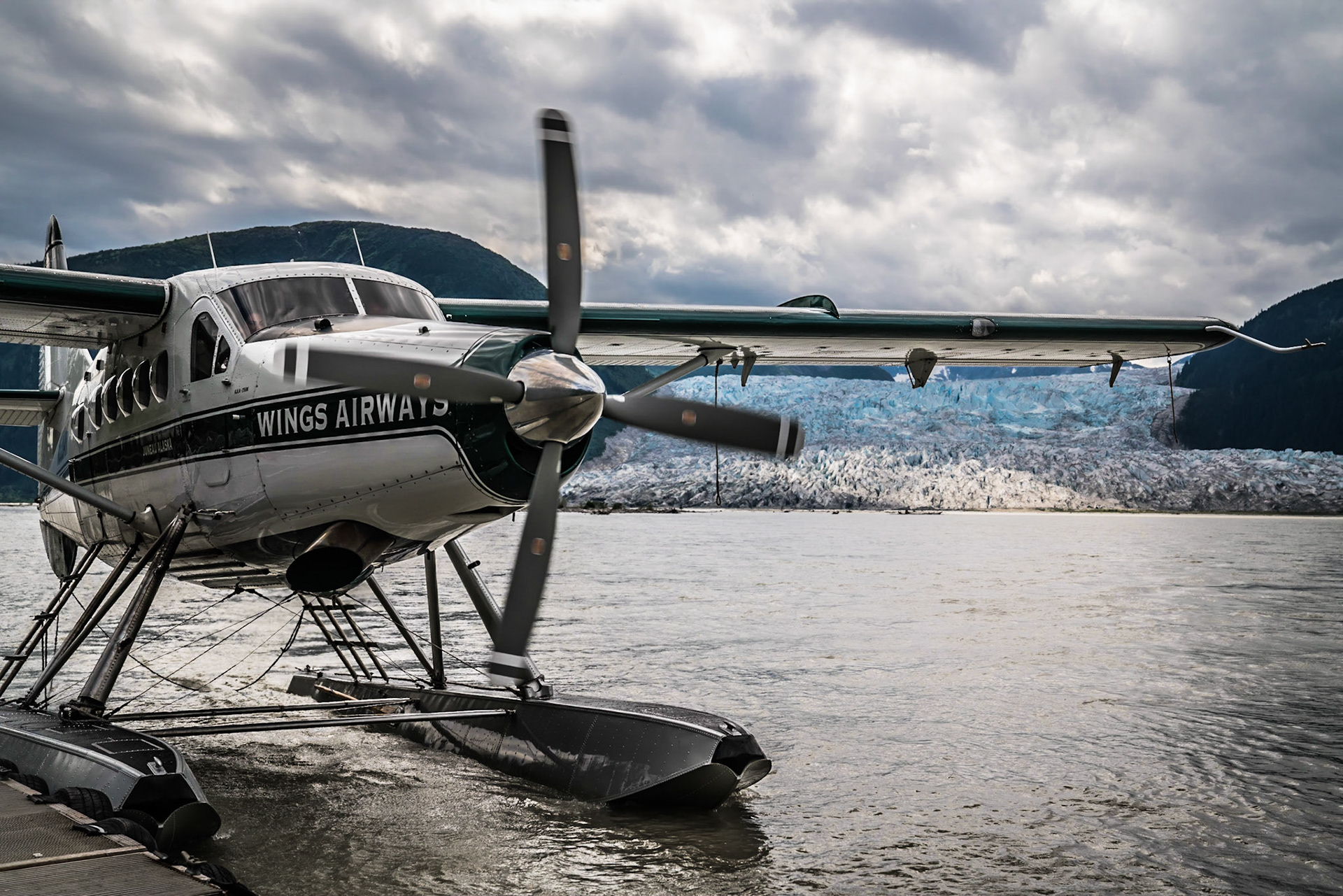De Haveland  Otter in front of Taku Glacier Alaska