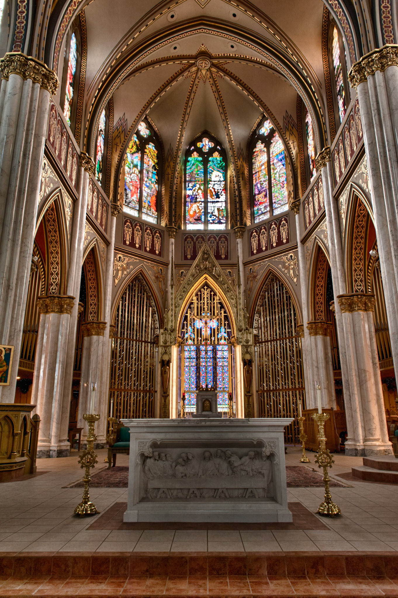 The altar at the Cathedral of St Helena, Montana
