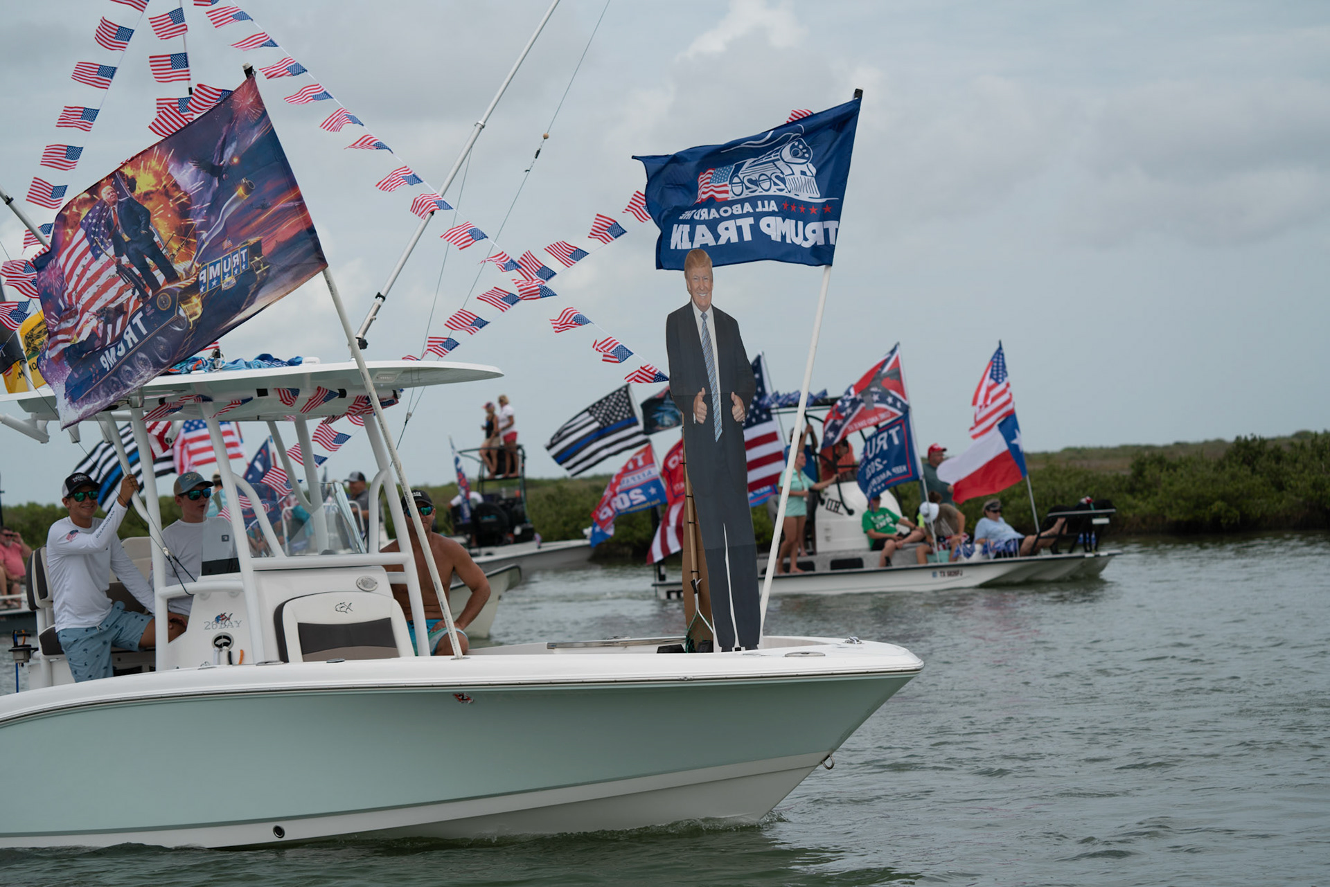 Trump Rockport to Port Aransas boat Parade 2020