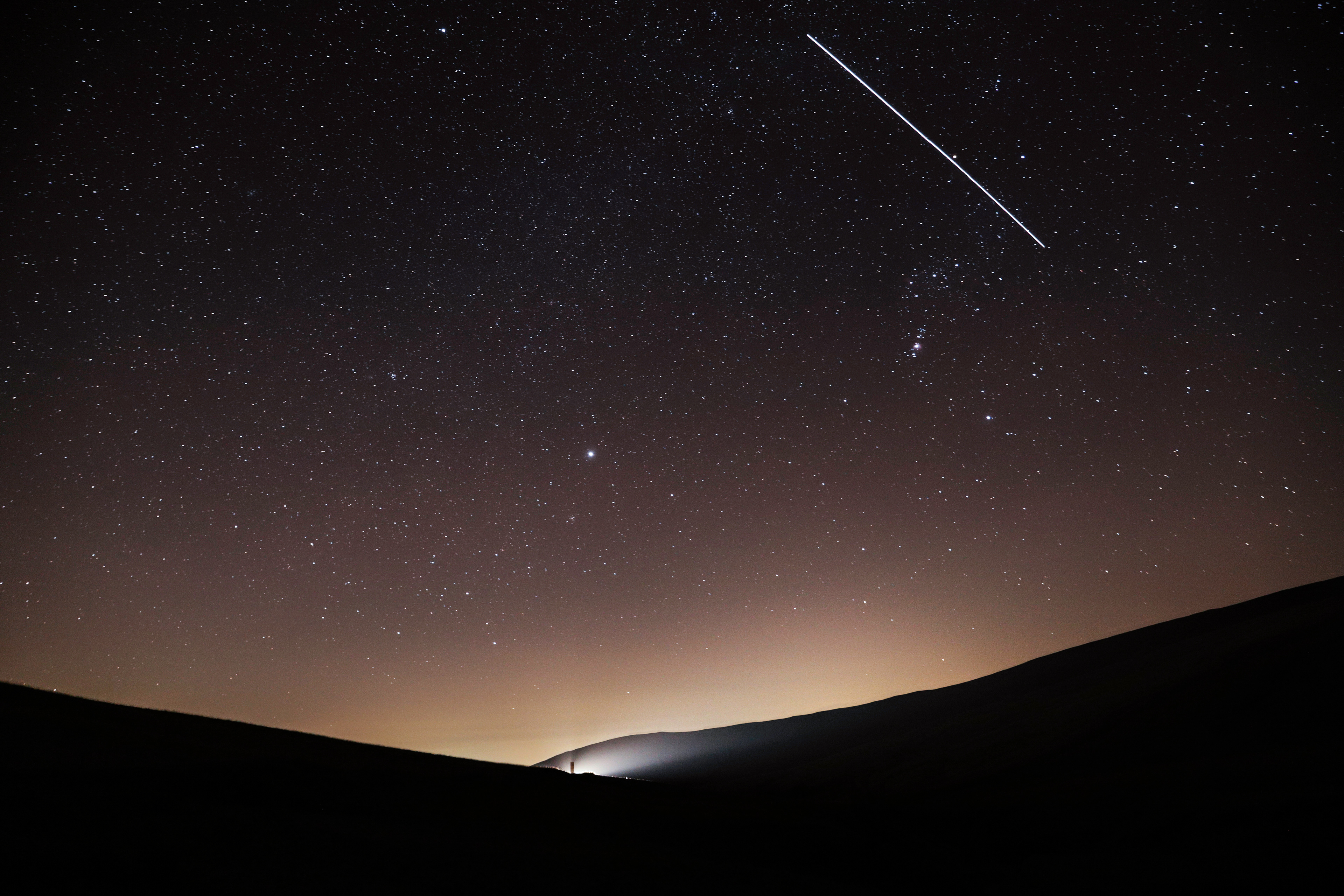 The Passover - The ISS trailing over a valley in South Wales