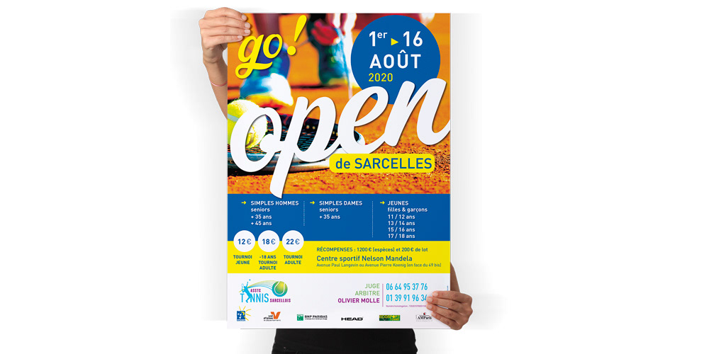 AFFICHE POUR L'OPEN DE TENNIS (2 affiche par an)
