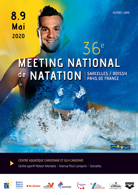AFFICHE POUR UN MEETING DE NATATION