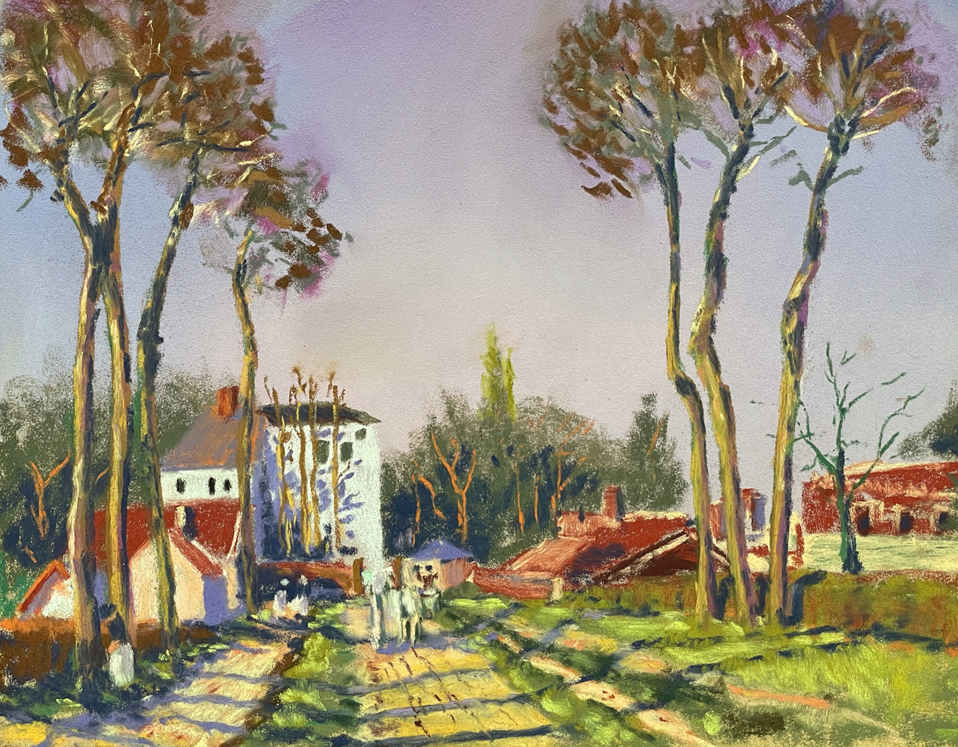 Camille Pissarro, Entree du village de Voisins (1872)