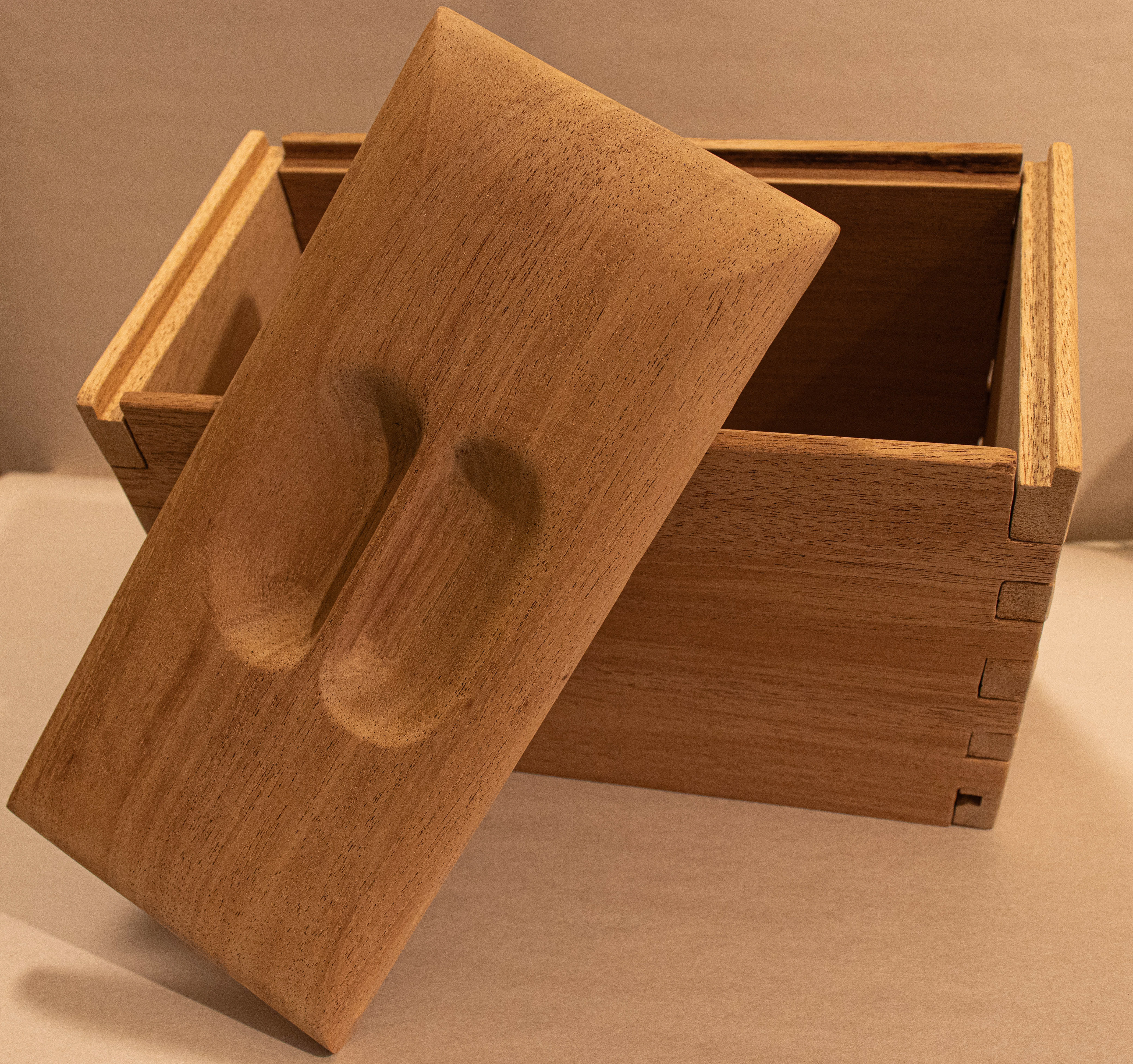 African Mahogany Box with Hand-Cut Joints, 2021
