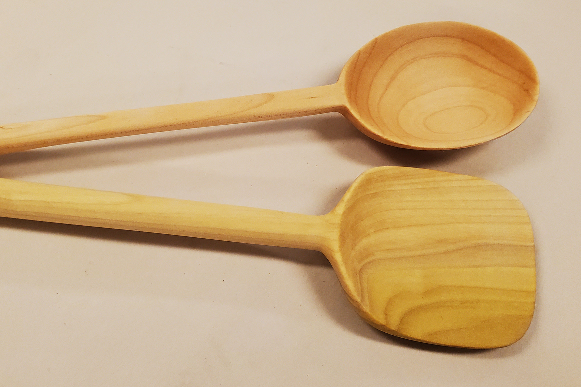 Hand-Carved Utensils, Soft Maple (Above) and Poplar (Below), 2021