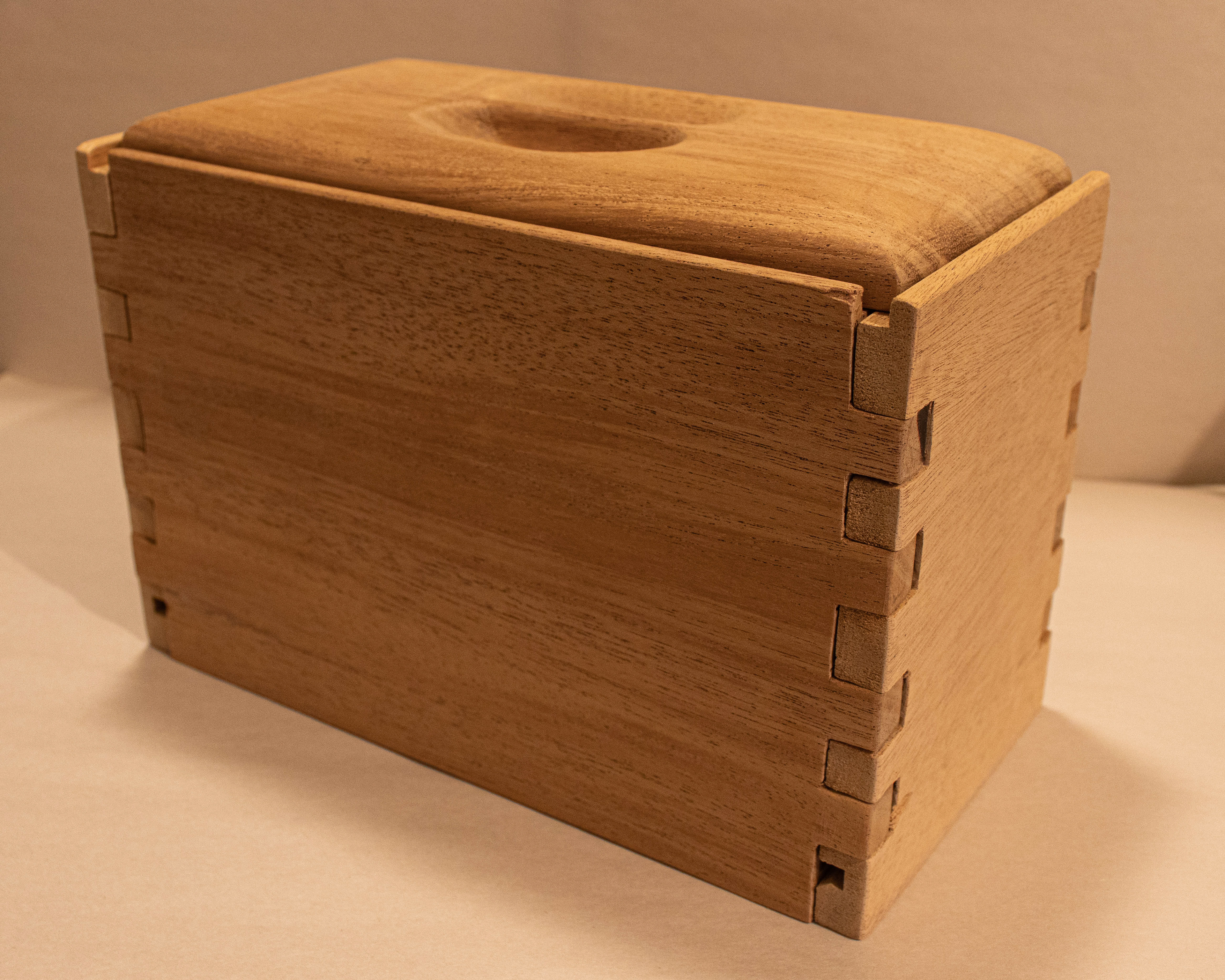 African Mahogany Box with Hand-Cut Joints, 2021