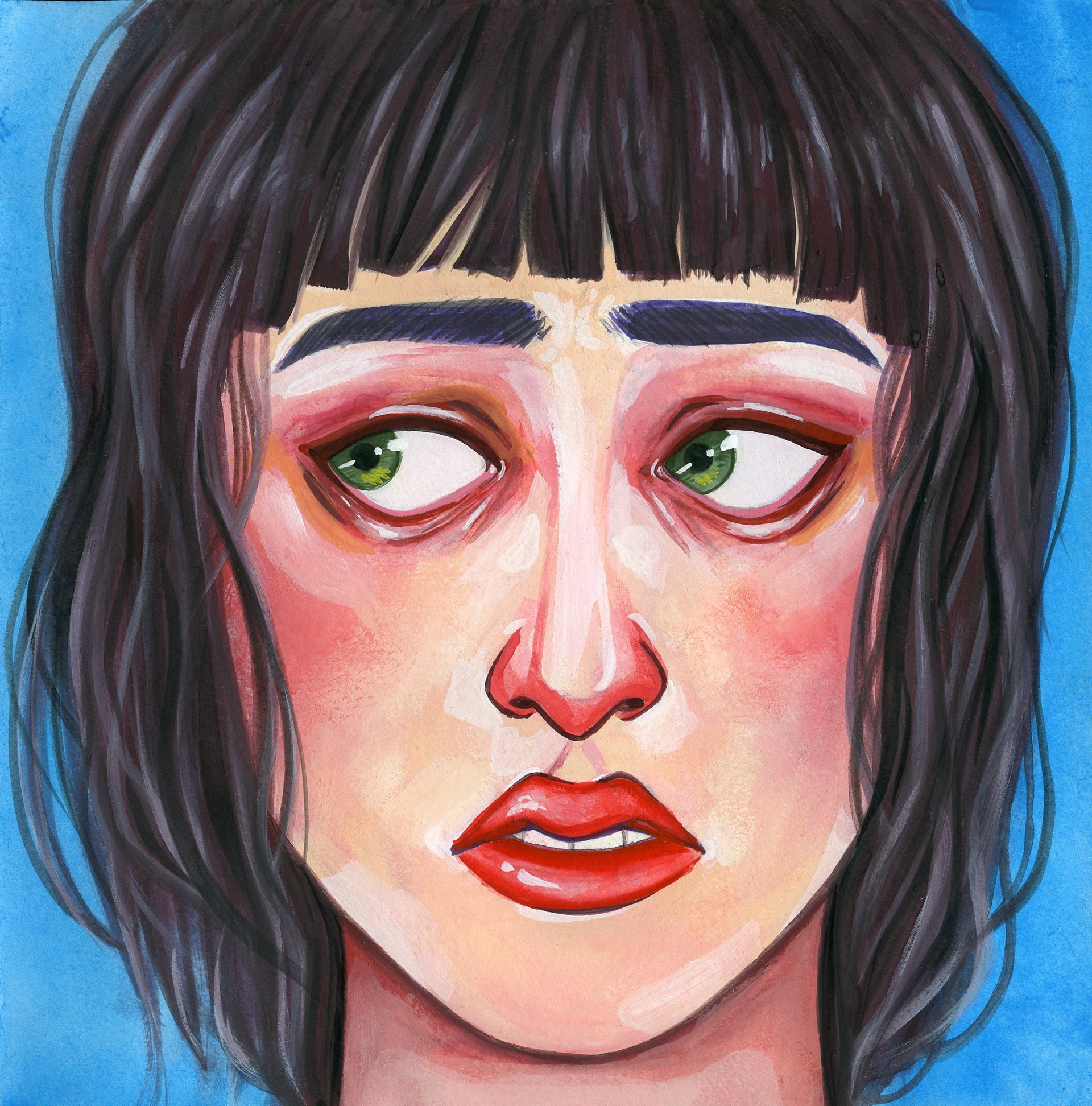 Material Experimentation, Gouache on Cold Pressed Paper, 2020