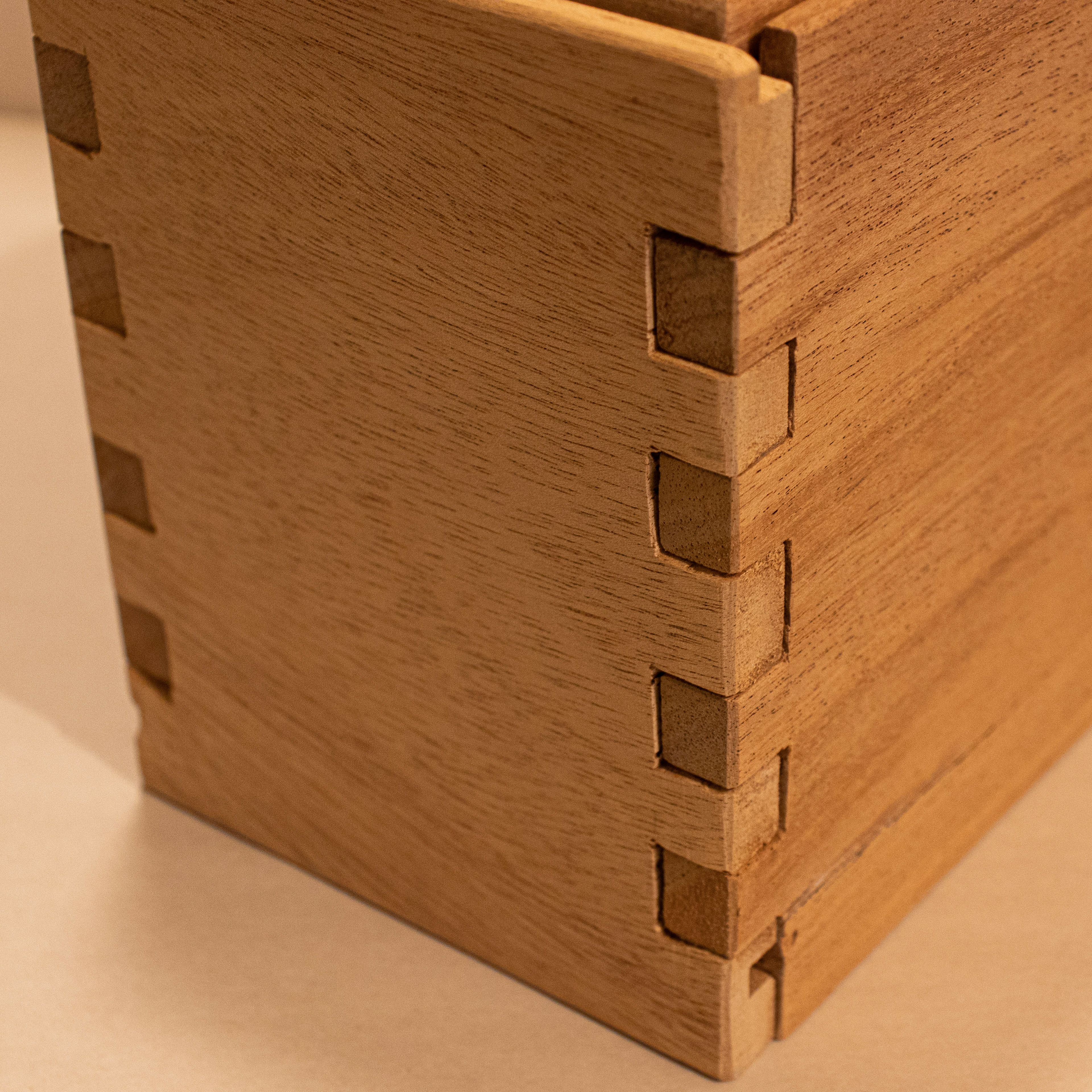 African Mahogany Box with Hand-Cut Joints, 2021