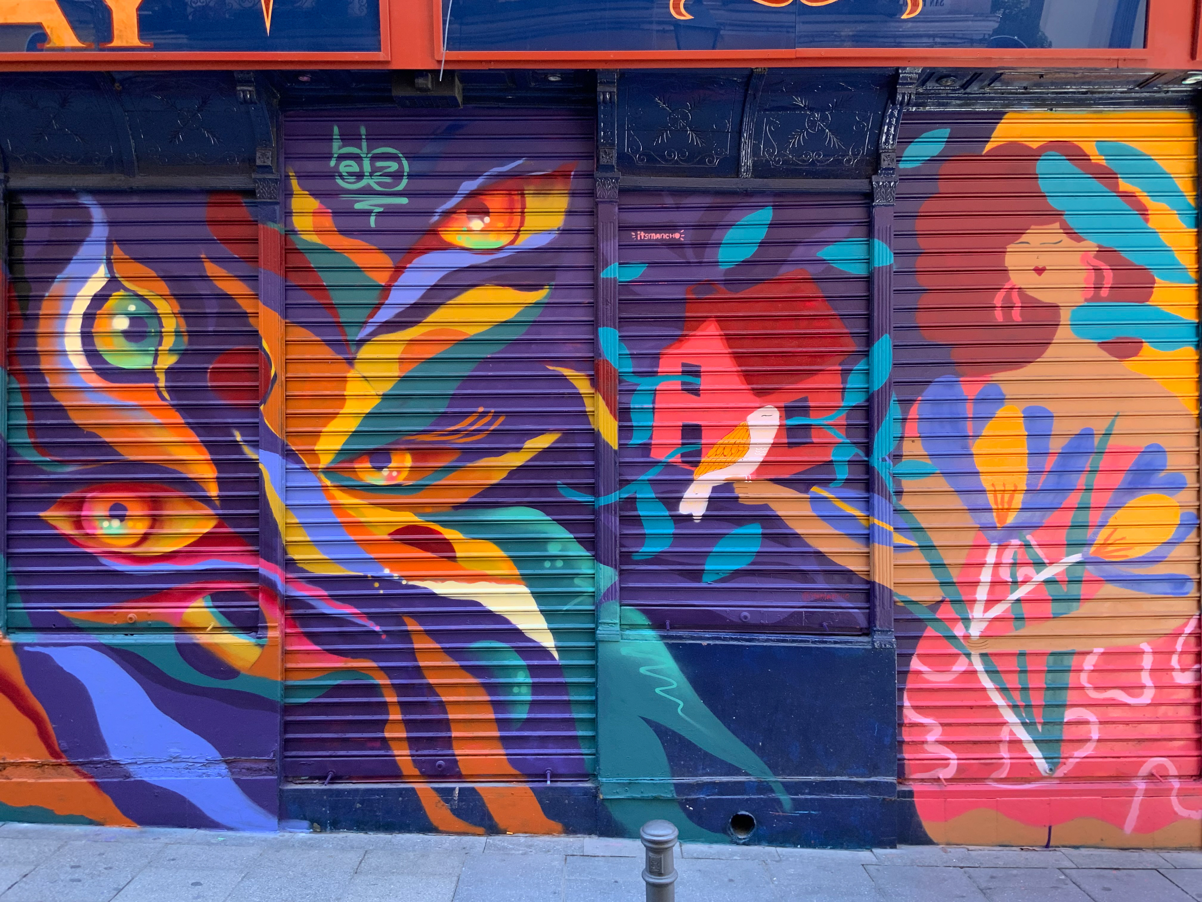 Mural made in the neighborhood Malasaña-Madrid in the festival PintaMalasaña 2024, we received the first prize of an award