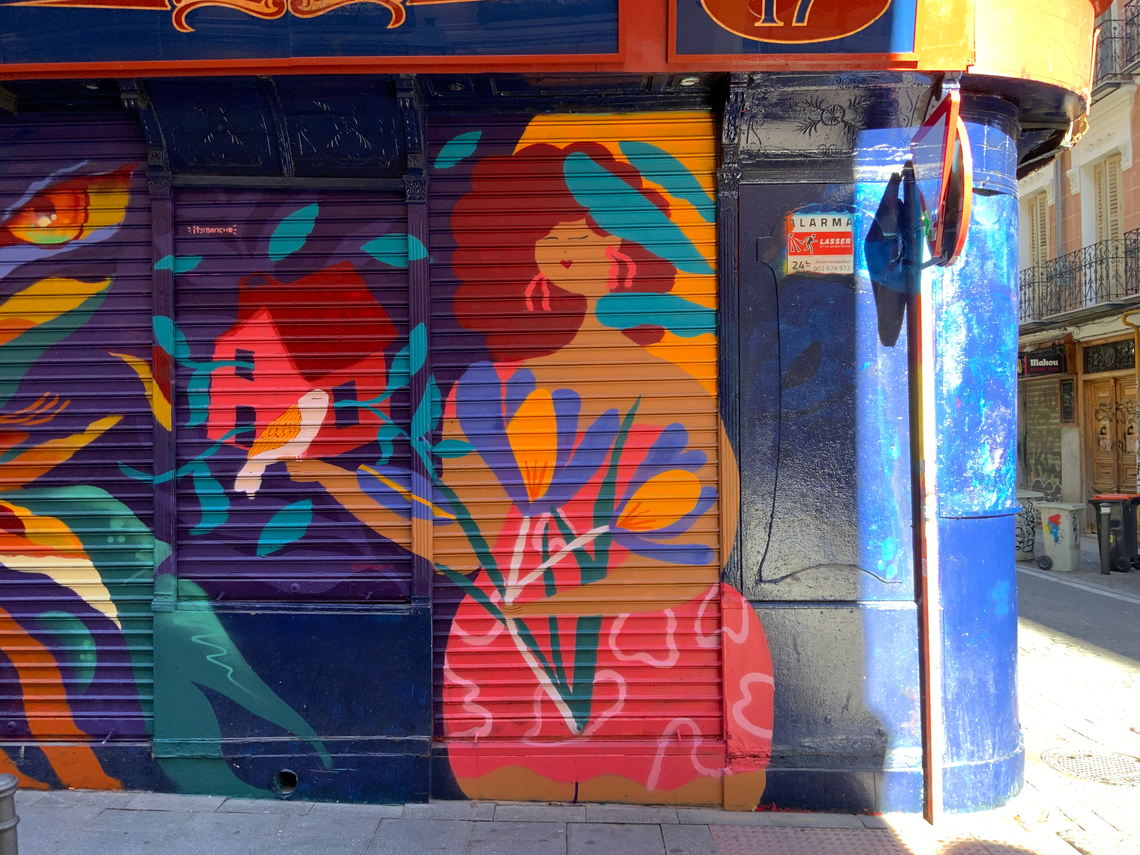 Mural made in the neighborhood Malasaña-Madrid in the festival PintaMalasaña 2024, we received the first prize of an award