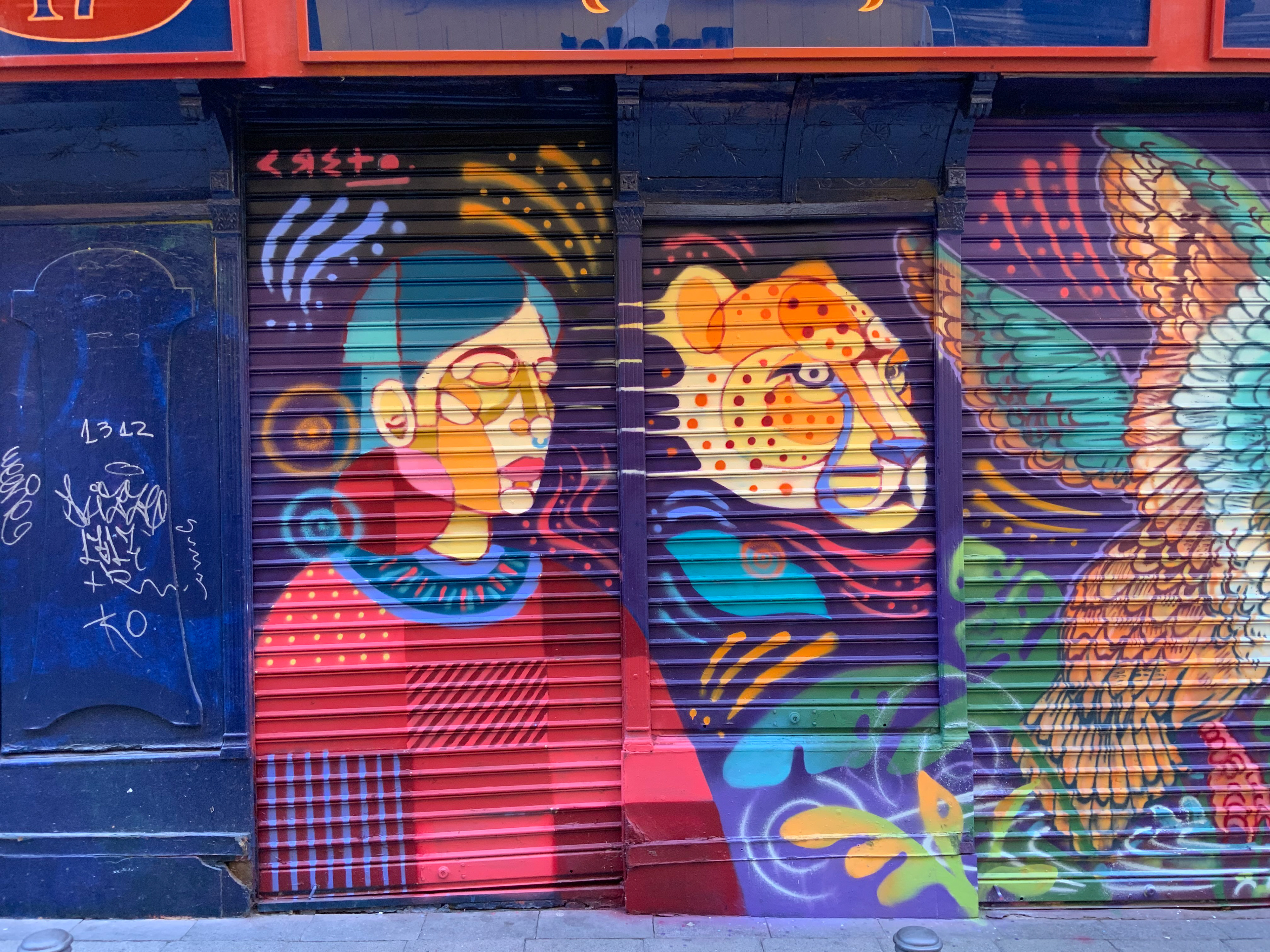 Mural made in the neighborhood Malasaña-Madrid in the festival PintaMalasaña 2024, we received the first prize of an award