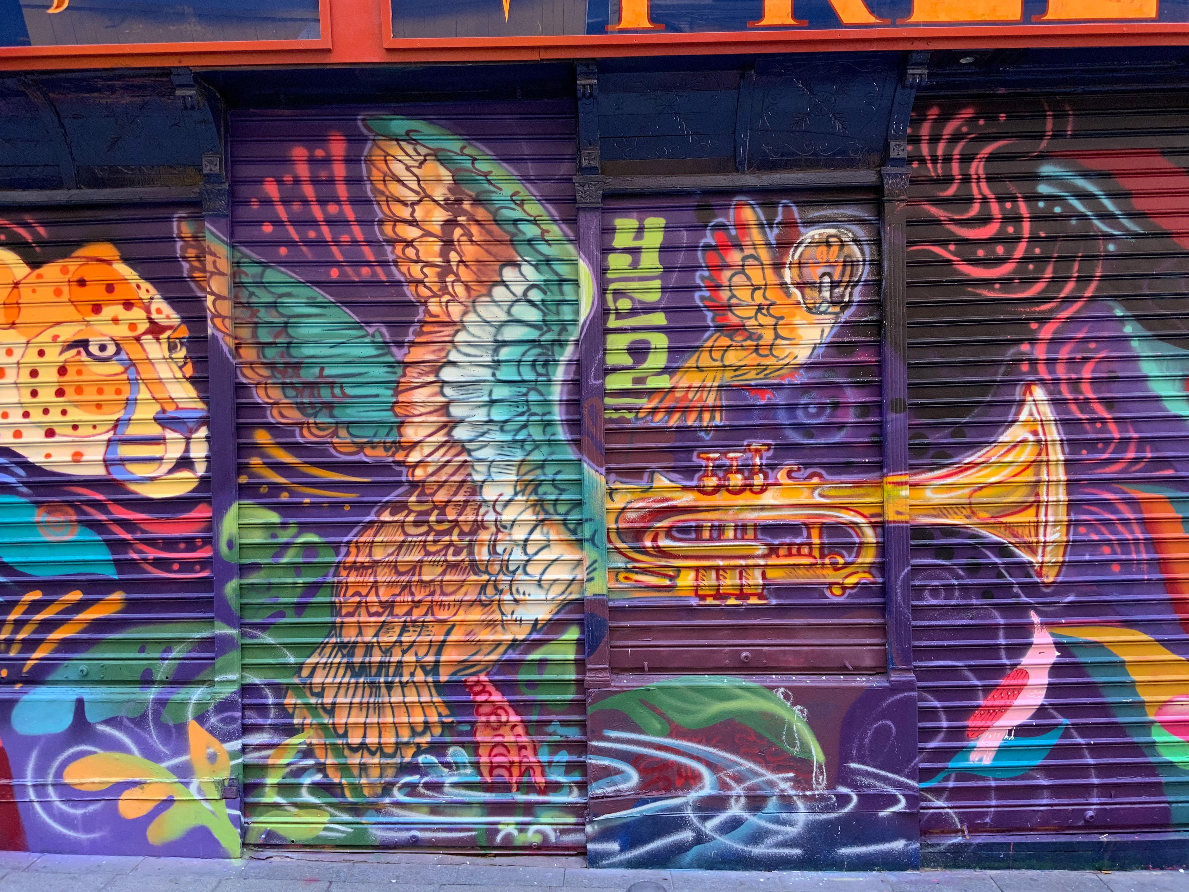 Mural made in the neighborhood Malasaña-Madrid in the festival PintaMalasaña 2024, we received the first prize of an award