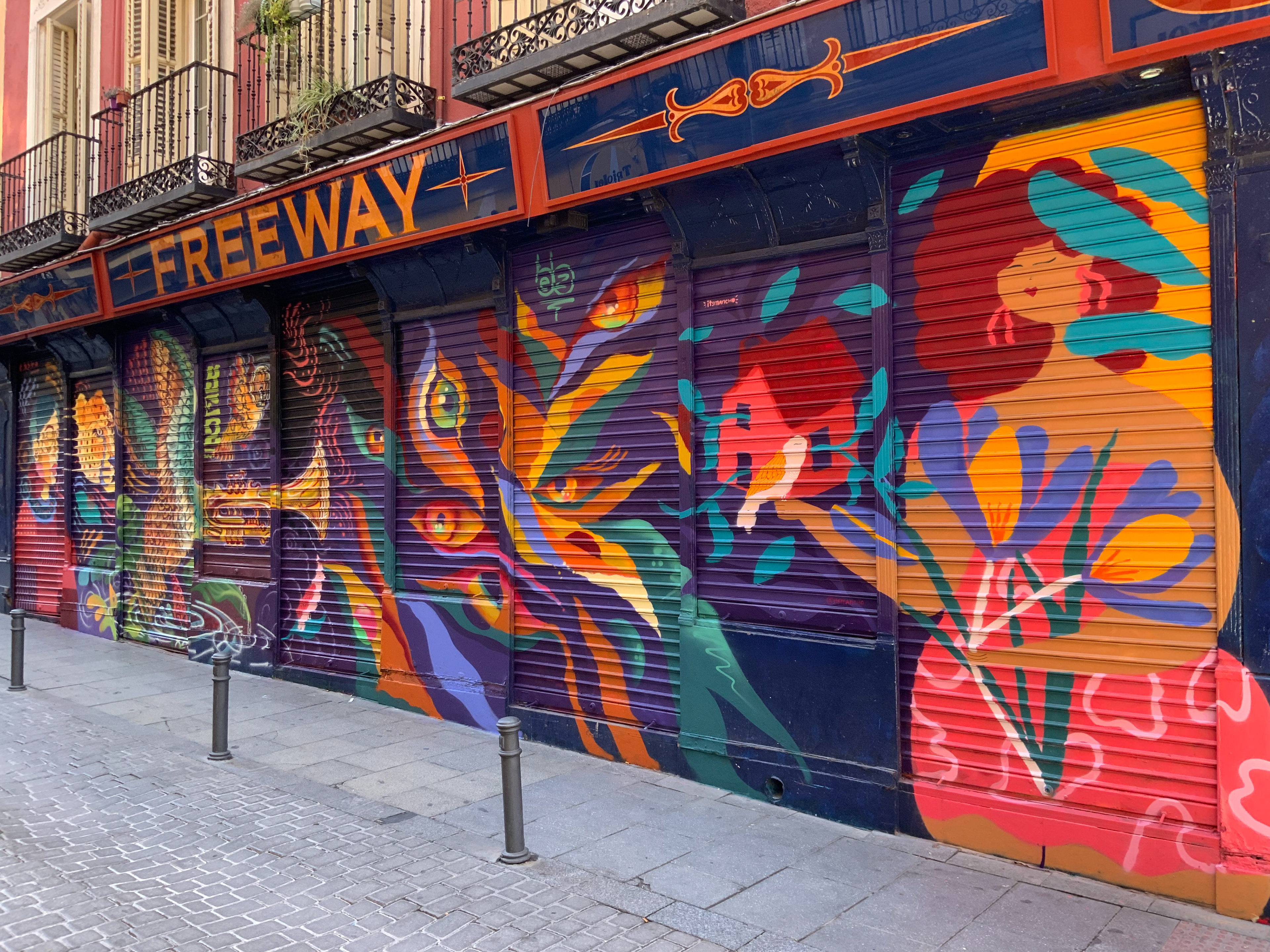 Mural made in the neighborhood Malasaña-Madrid in the festival PintaMalasaña 2024, we received the first prize of an award
