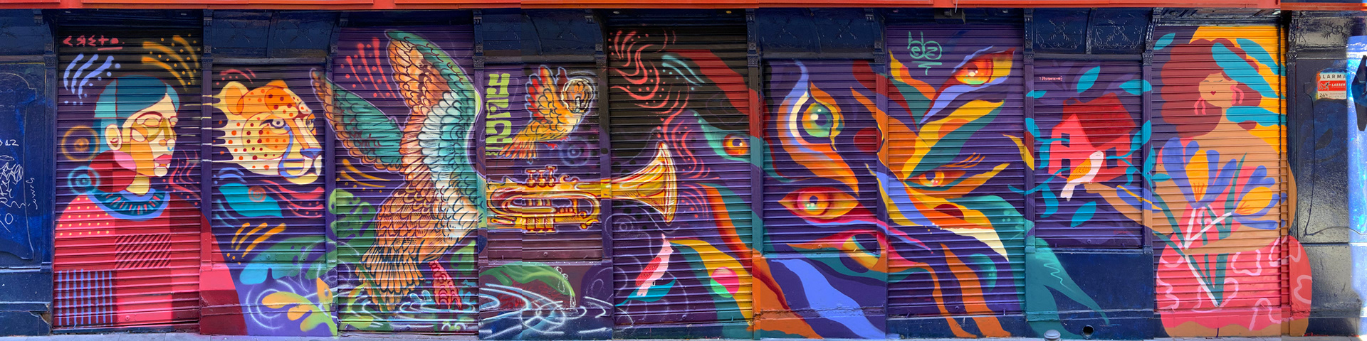 Mural made in the neighborhood Malasaña-Madrid in the festival PintaMalasaña 2024, we received the first prize of an award