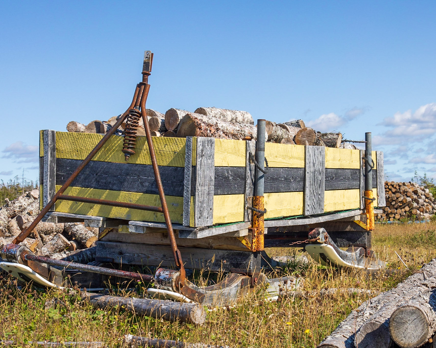 Winter firewood, Old Eddie's Cove Road, NL
