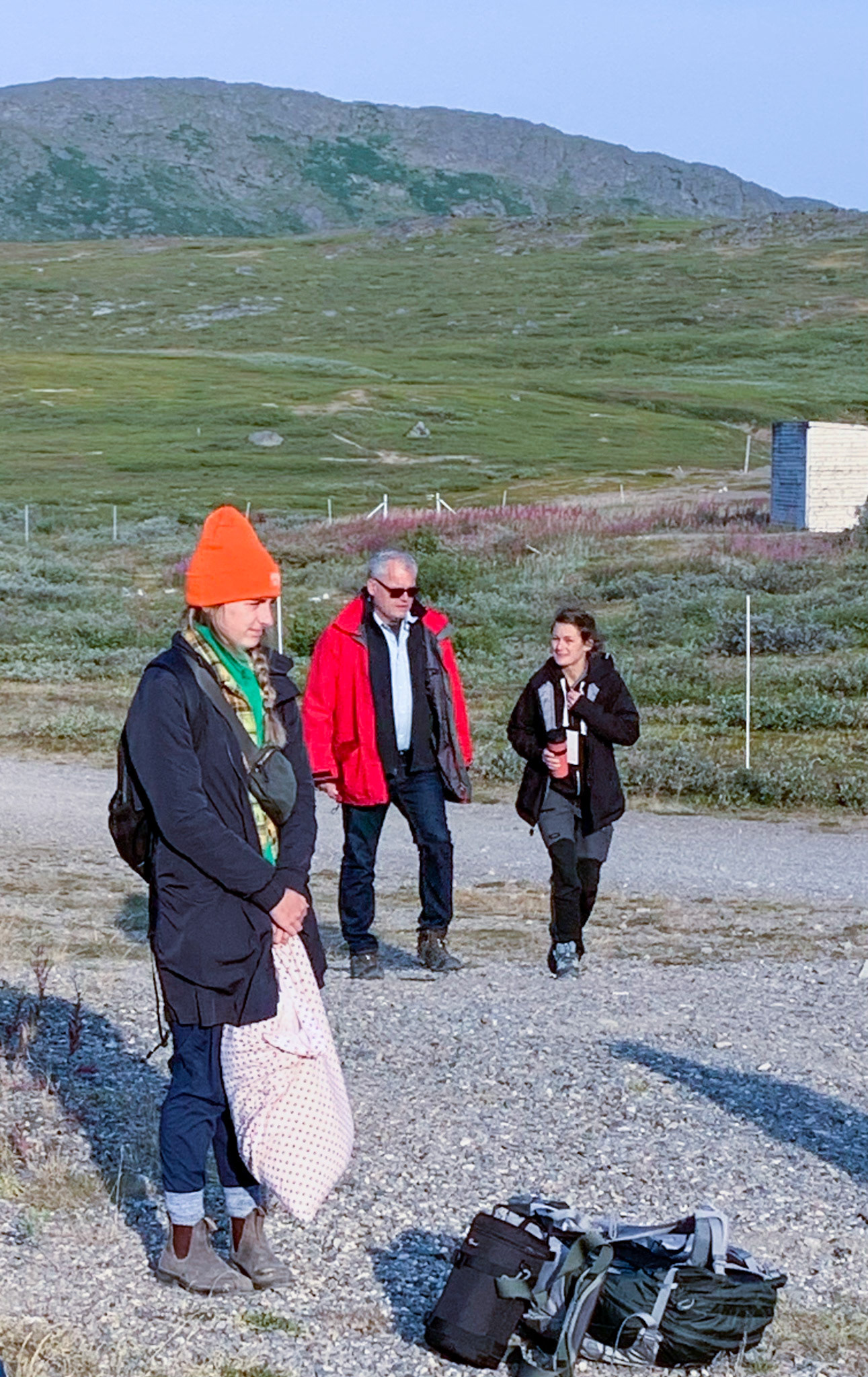 Waiting for the shuttle