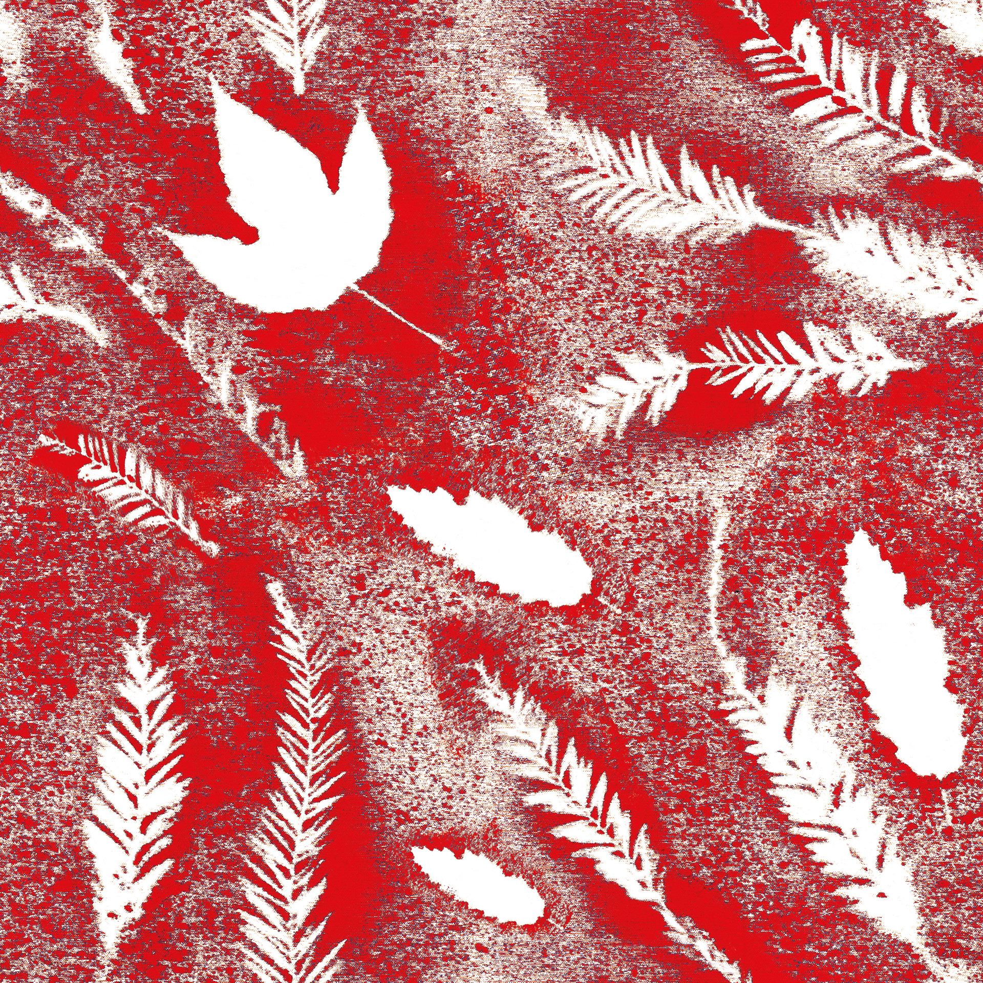 “Falling leaves” is one of the main prints of the Vorogeya collection. This print was created using leaves and spray paint, and then printed on velvet and organza. The artwork is dedicated to autumn, in its mystical melancholic manifestation.