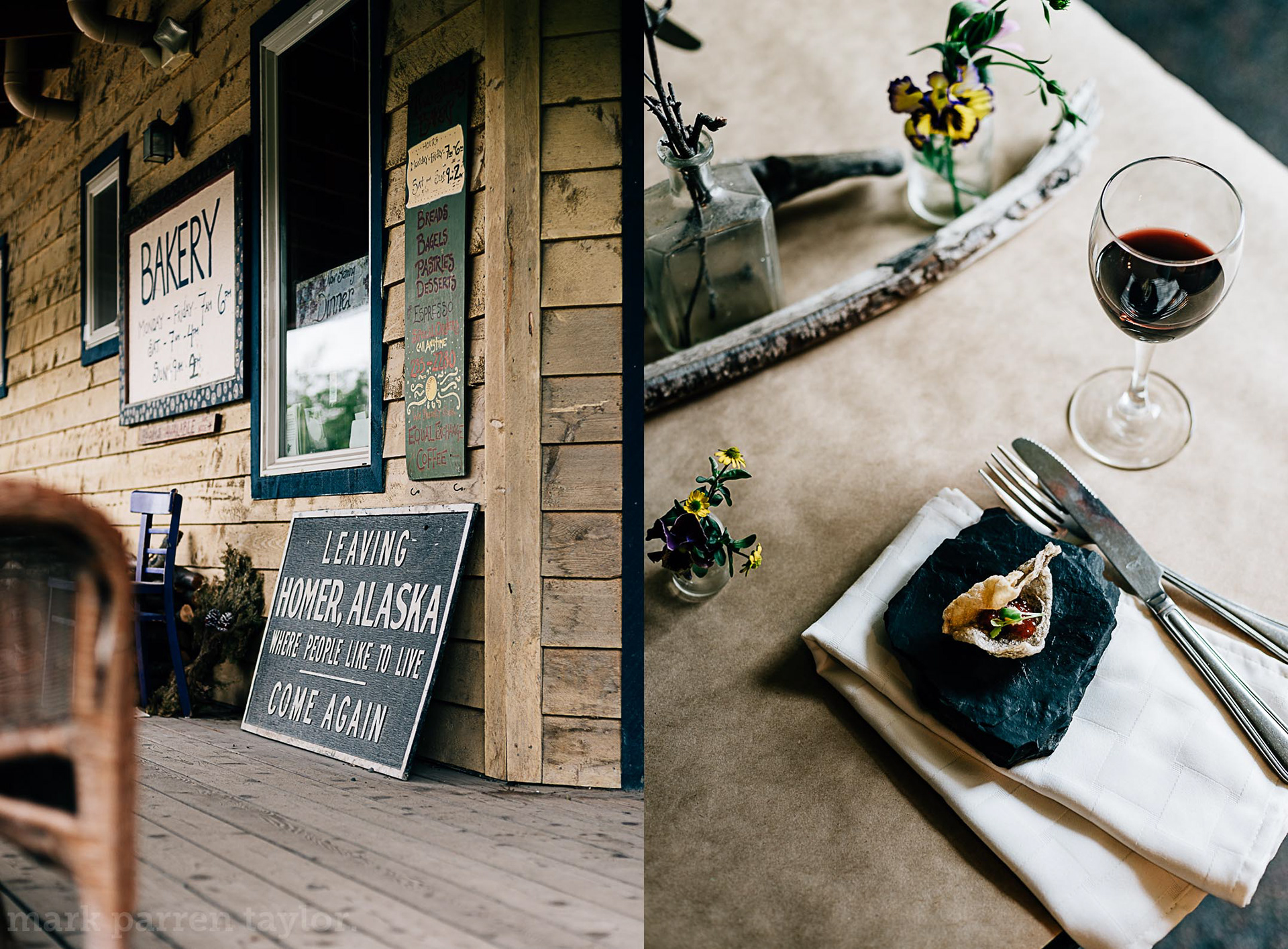 Alaska Homer bakery and Anchorage restaurant