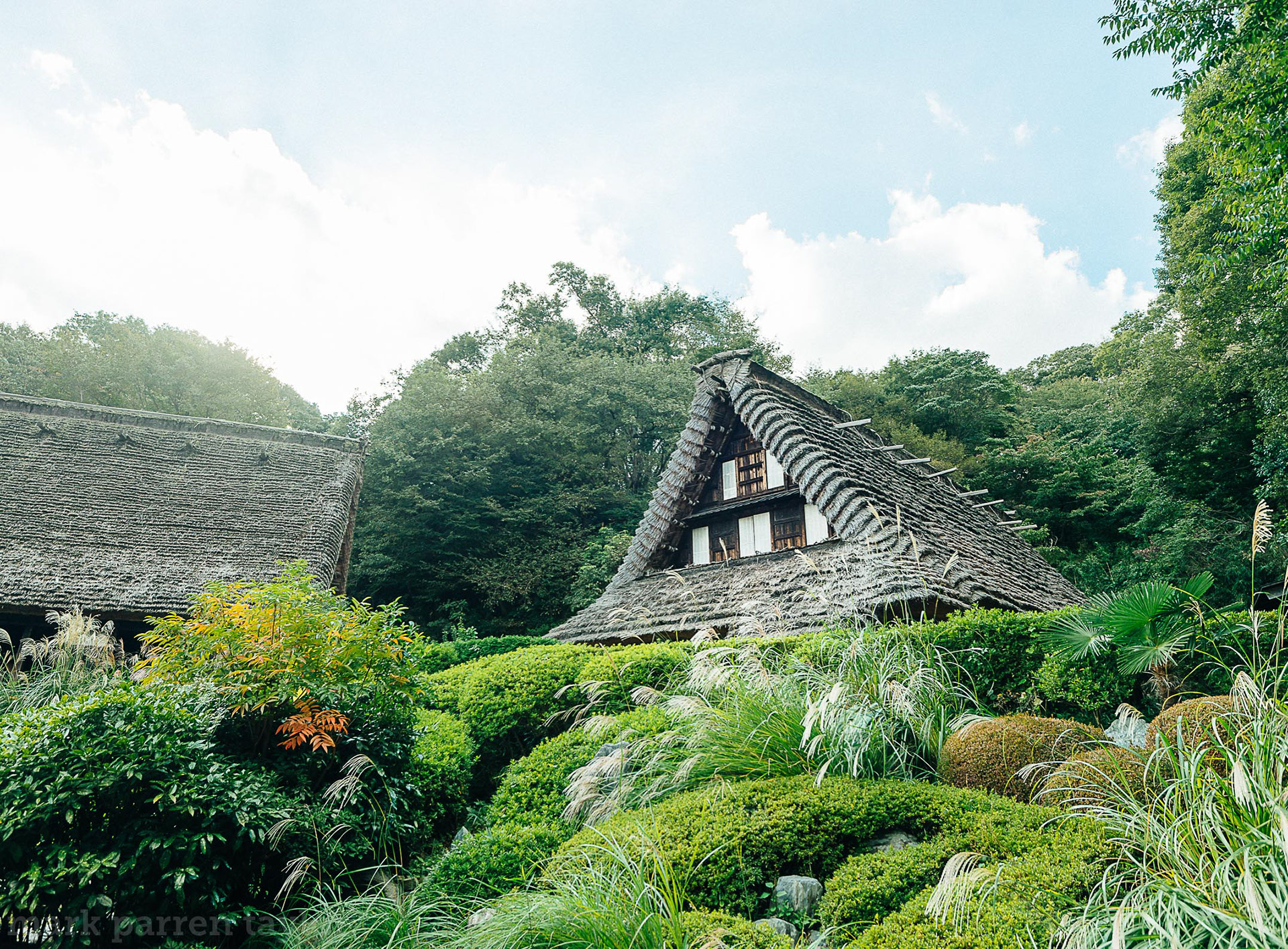 A traditional farmhouse building in the Japan Open-Air Folk House Museum (Nihon Minka-en), Masugata, Kawasaki, Kanagawa, Japan