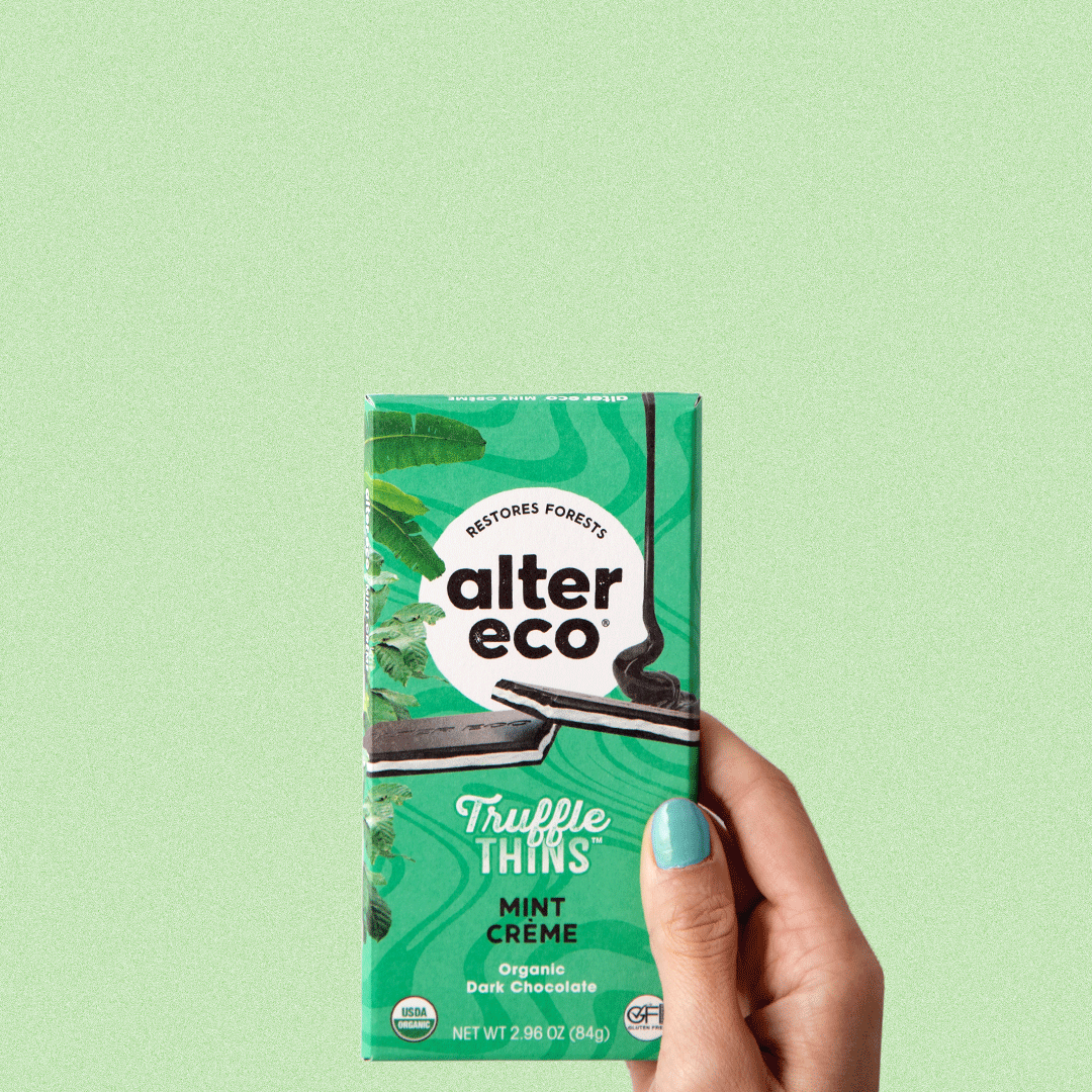 Sustainable Self-Care Tip: Indulging your chocolate cravings can now help the whole planet thrive ✨ Our organic, fair-trade chocolate is more than satisfying. It's regenerative. ♻️  Tell us ⤵️  which Truffle Thin satisfies your #SustainableSelf care moment?